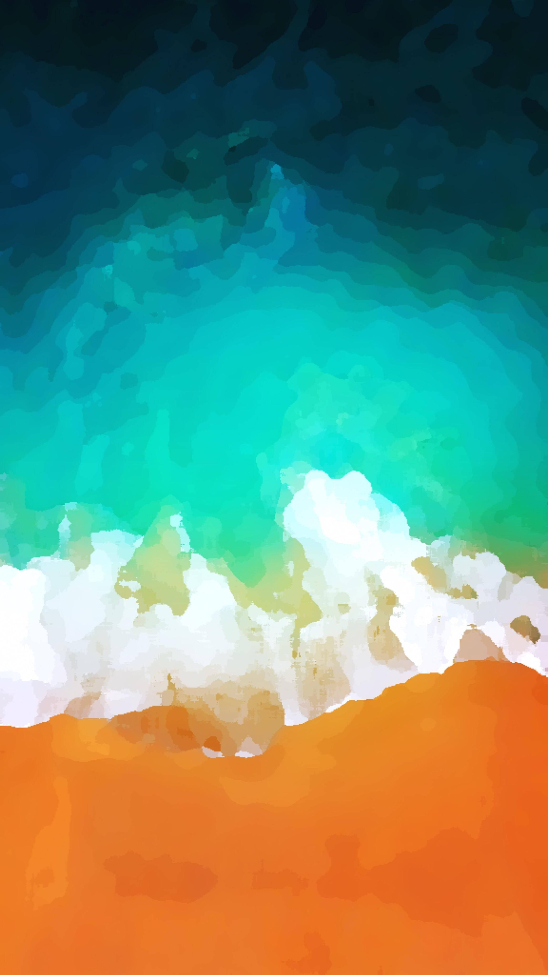 Beach Paint Art iPhone 11 Cover Wallpaper