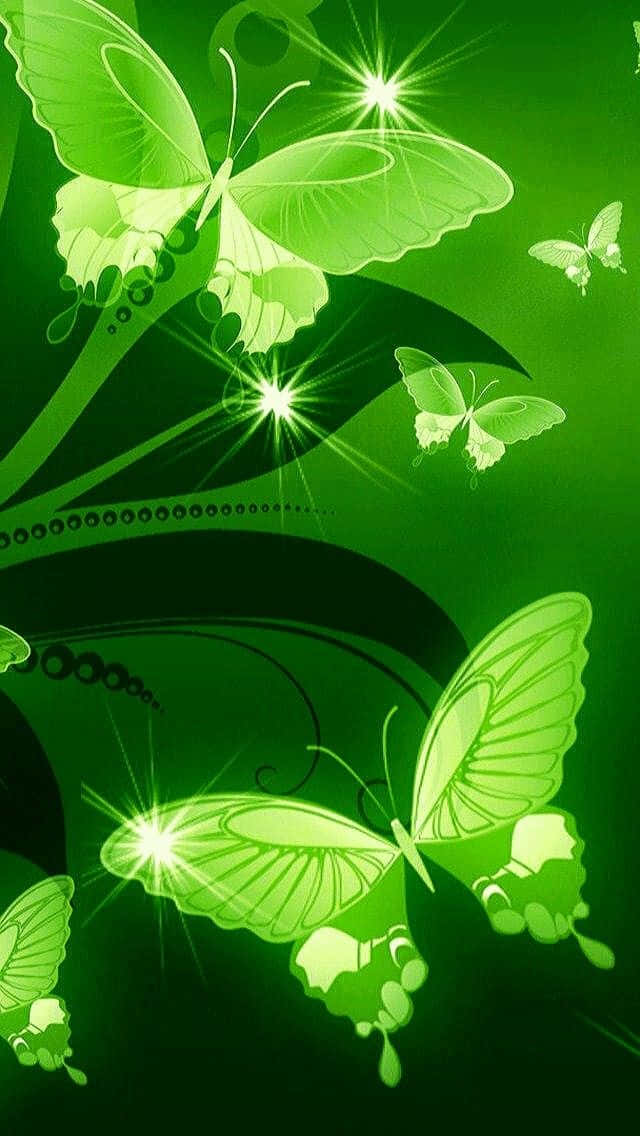 Berde na Paru-paro, Halaman na Berde Aesthetic Wallpaper