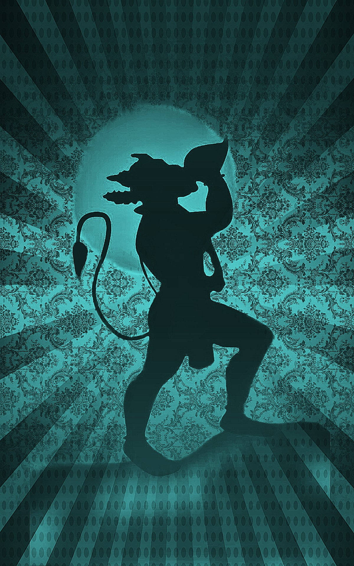 Berdeng Diyos Hanuman na may Shell Wallpaper