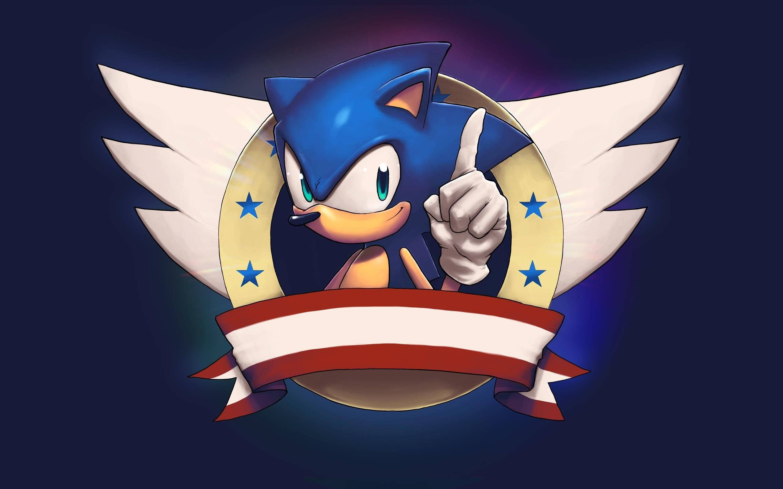 'Bilis na may istilo - Sonic, ang pinakamabilis na hedgehog sa paligid. Wallpaper