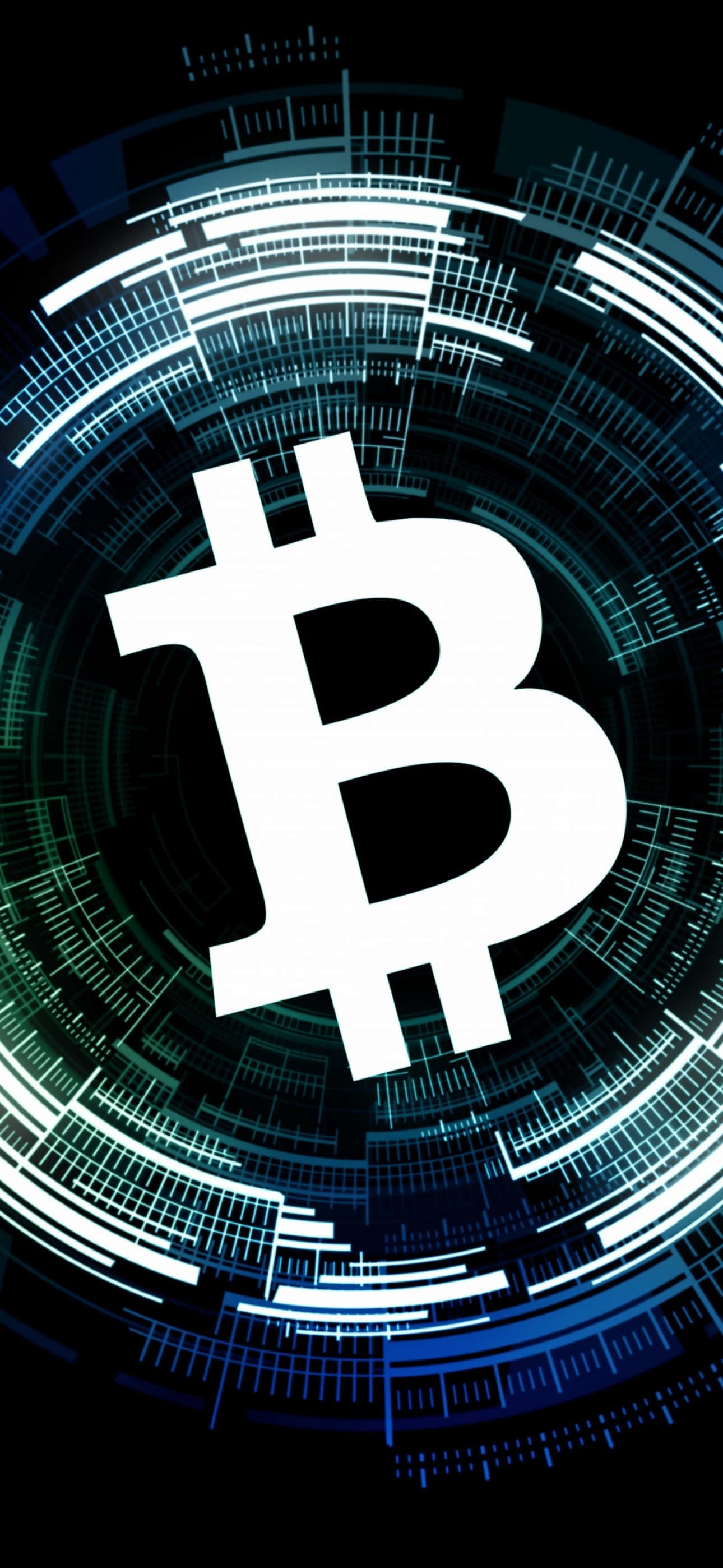 bitcoin logo sa isang black background Wallpaper