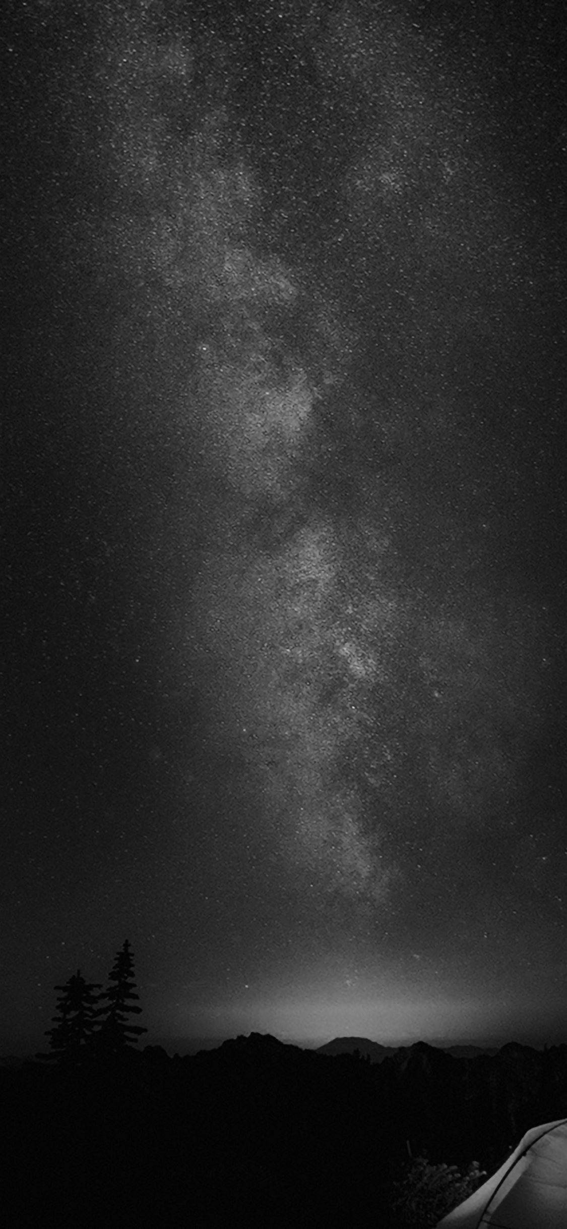 Bituin na Gabi Itim Apple iPhone Wallpaper