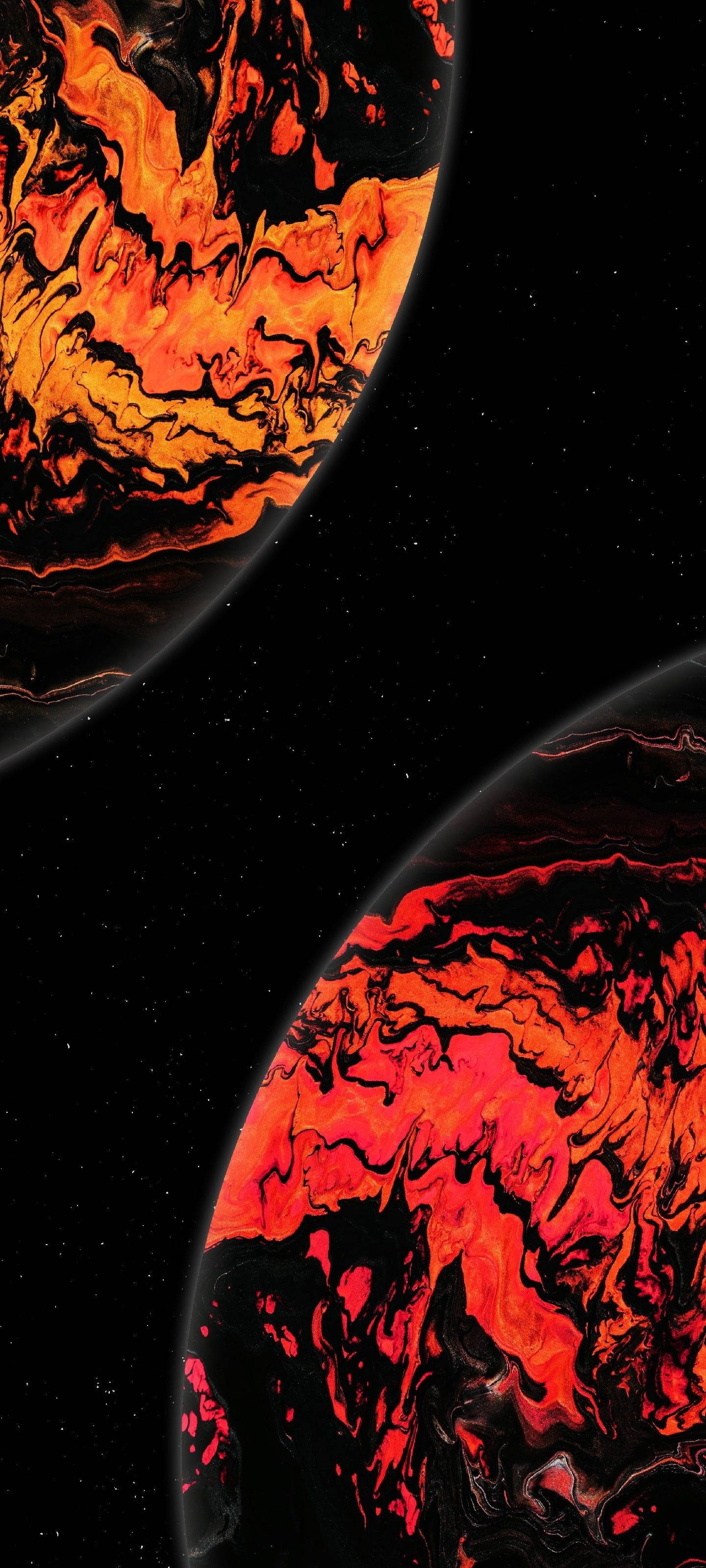 Black AMOLED Planet Wallpaper