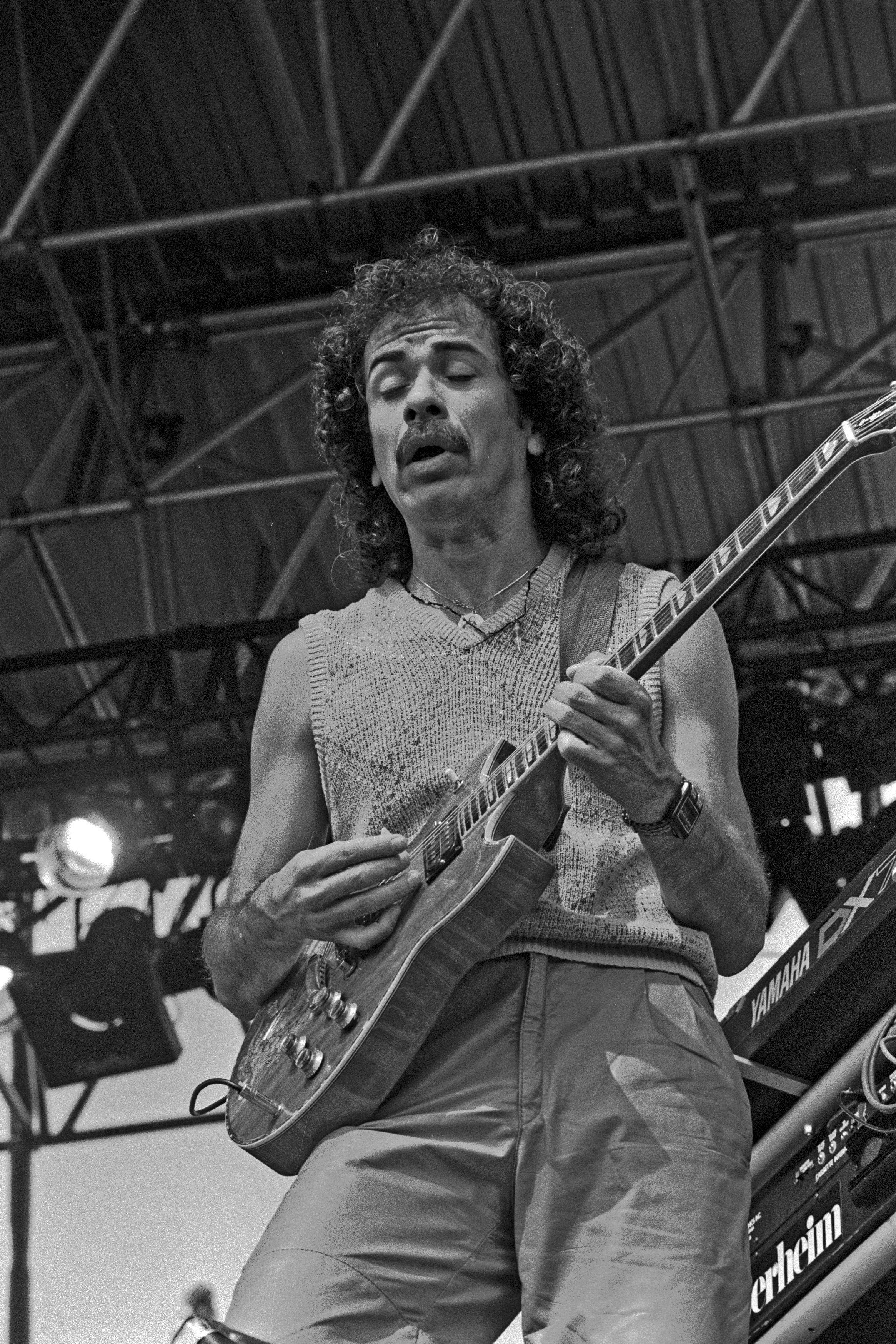 Black And White Photograph Carlos Santana Wallpaper