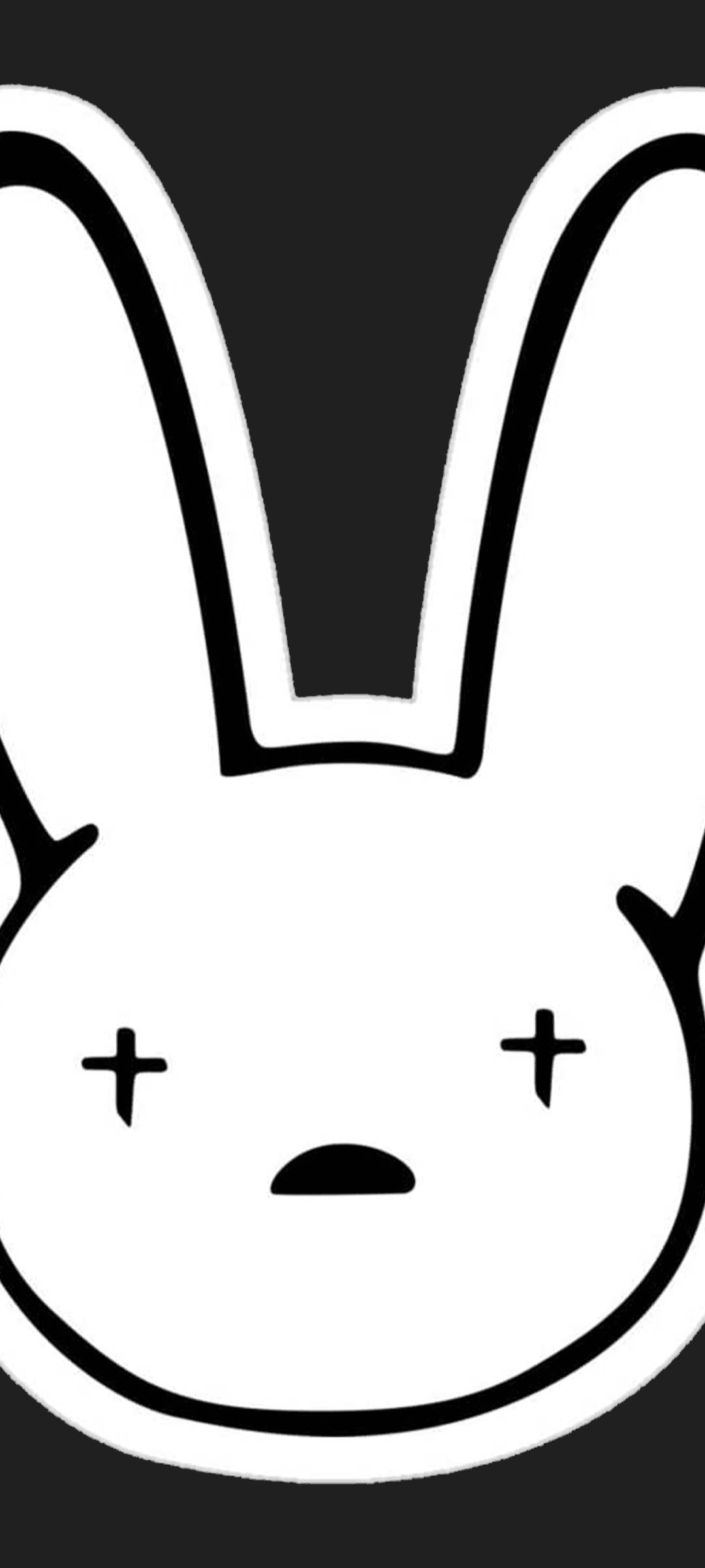 Black And White Bad Bunny Logo Wallpaper