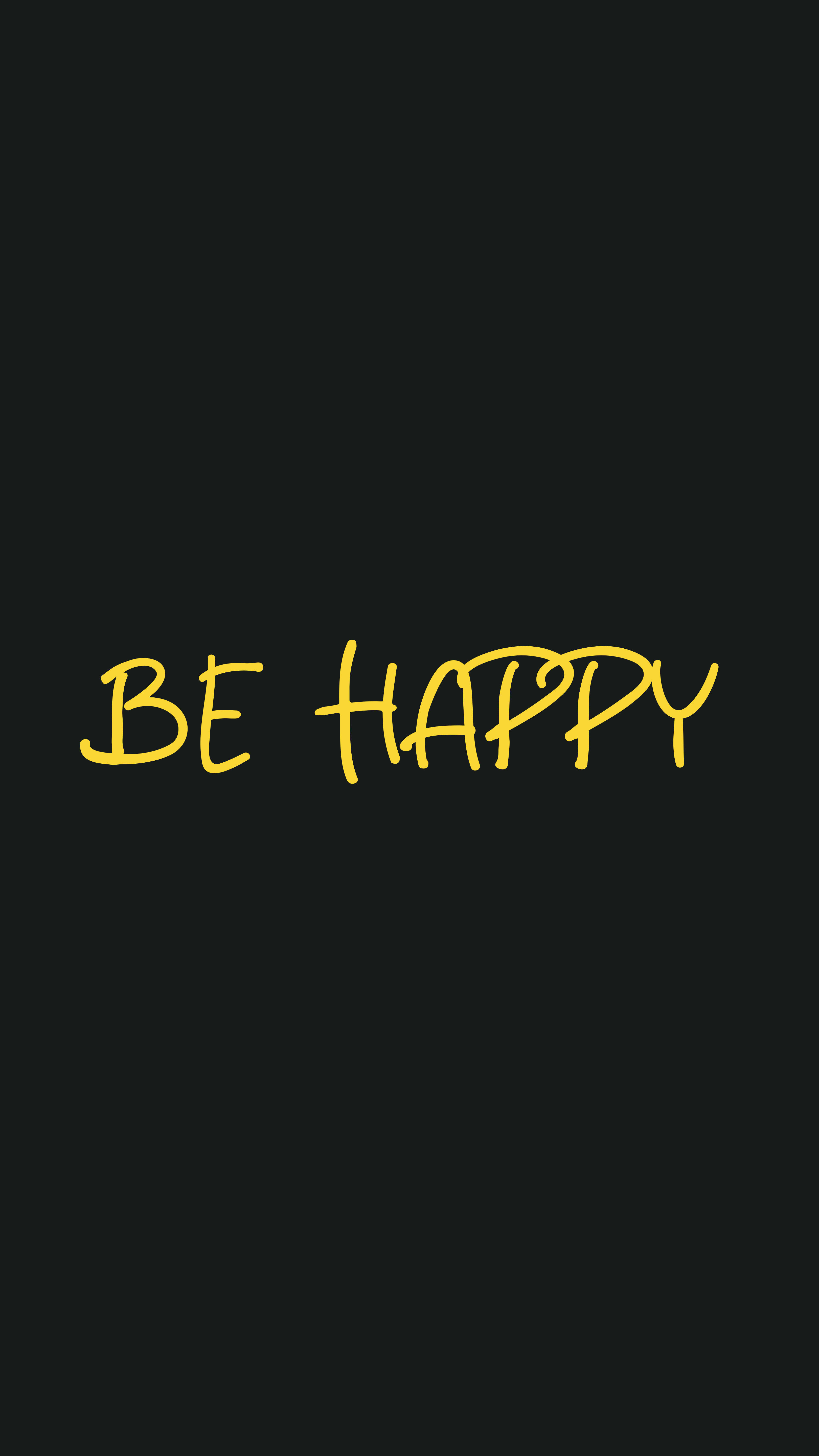 Black At Yellow Be Happy Wallpaper