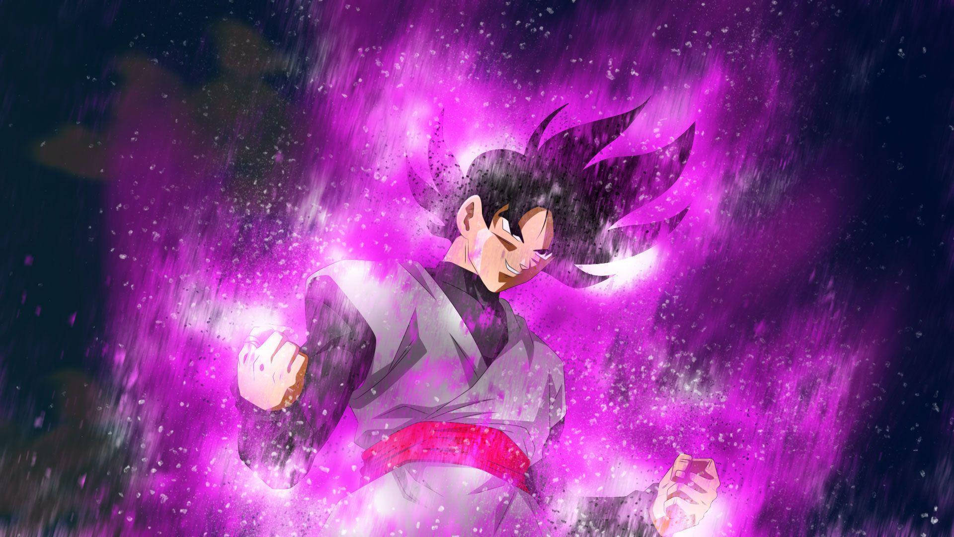 Black Goku Na May Mainit Na Pink Na Aura Wallpaper