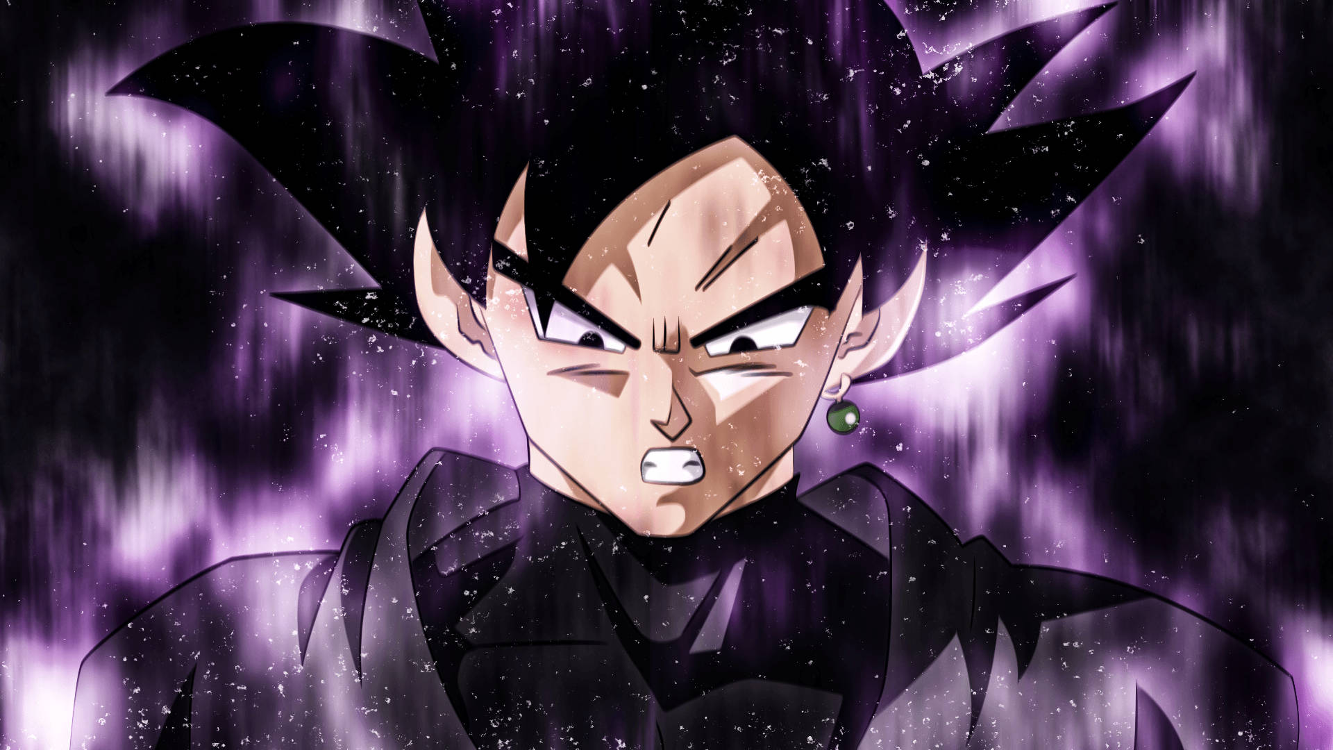Black Goku na May Anino na Aura Wallpaper