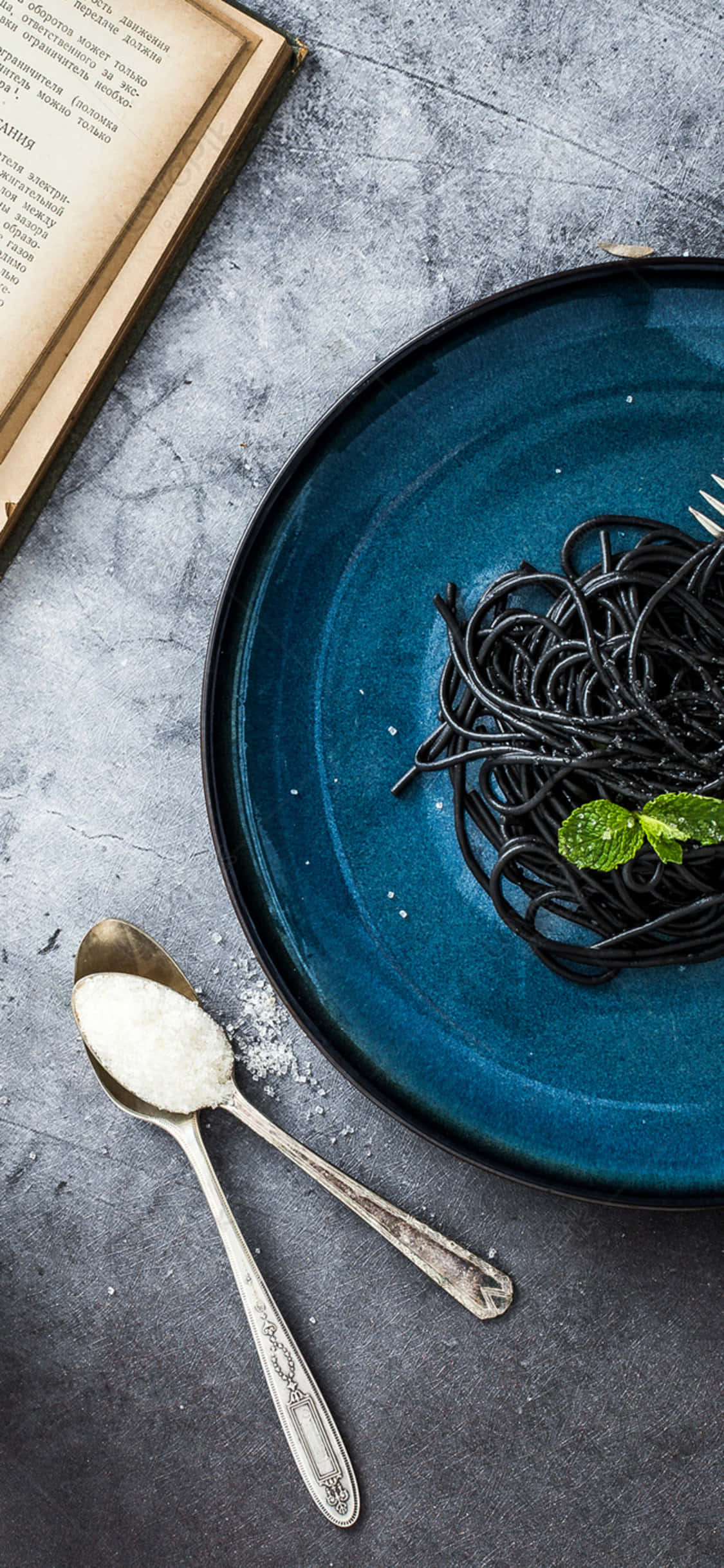Black Pasta Noodles iPhone X Pasta Background Wallpaper