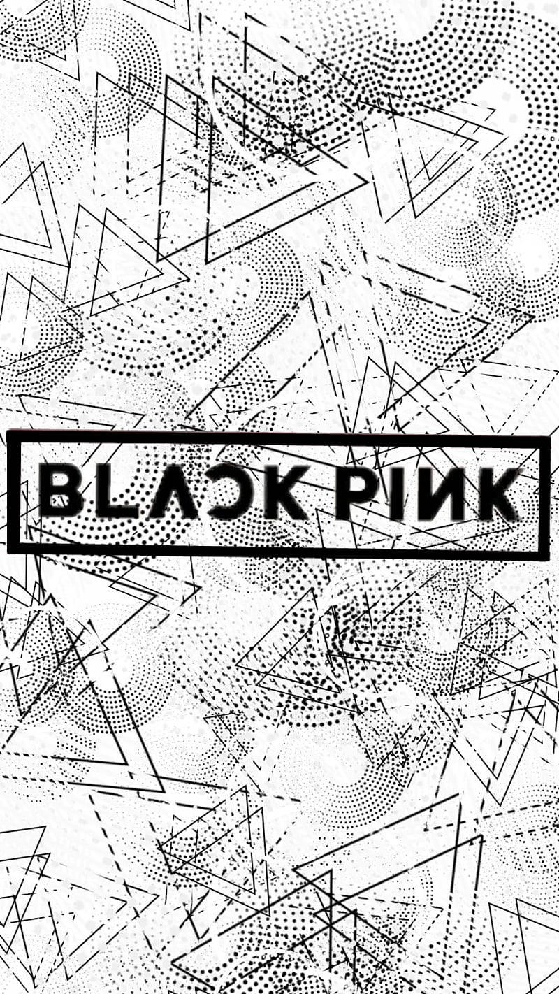 Blackpink Logo Sa Itim At Puti Wallpaper