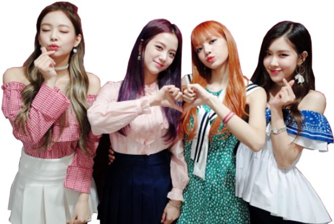 Blackpink Members Poses na Cute Gestures Wallpaper