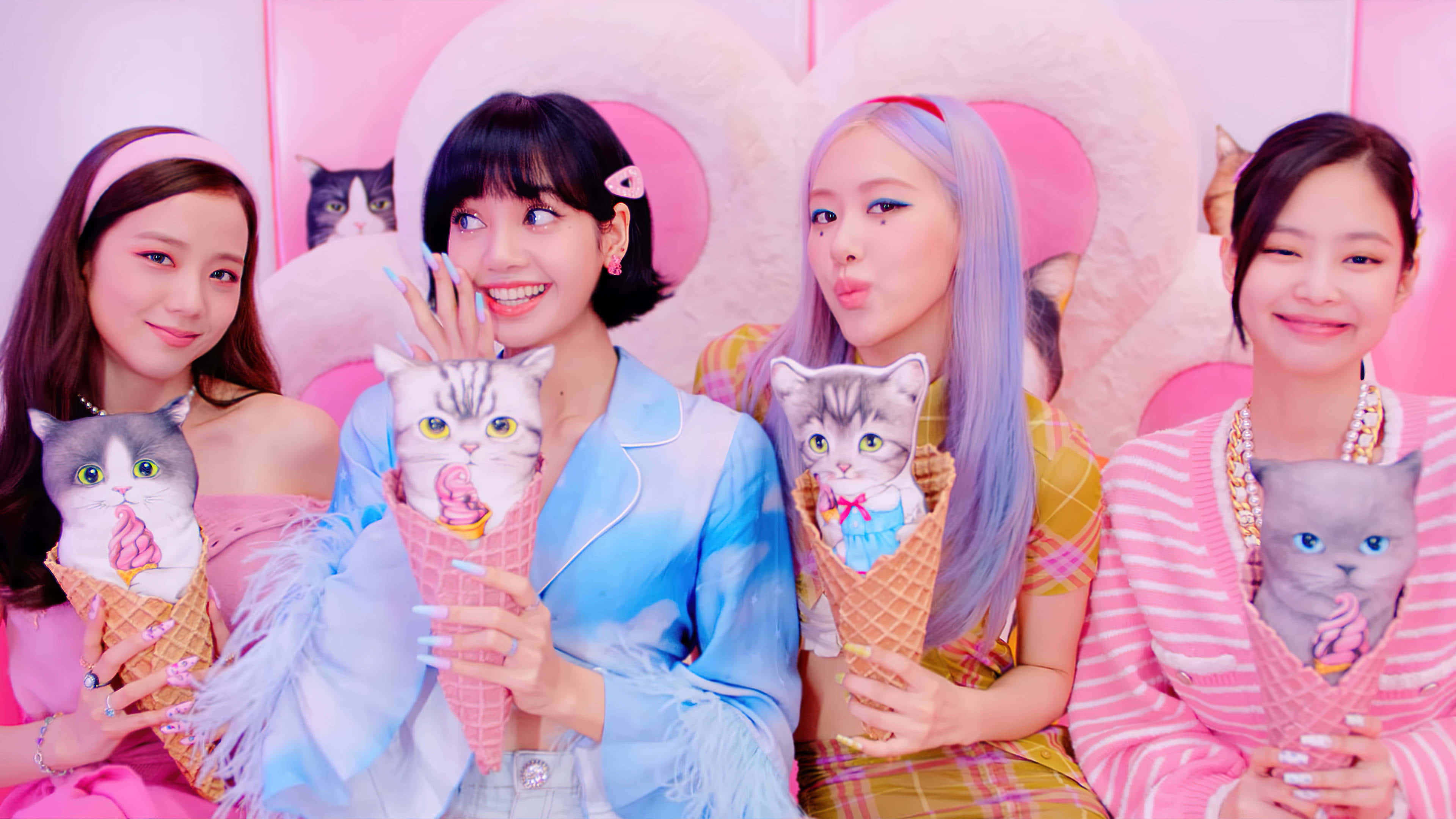 Blackpink sa entablado, nagpapaliwanag ng gabi Wallpaper