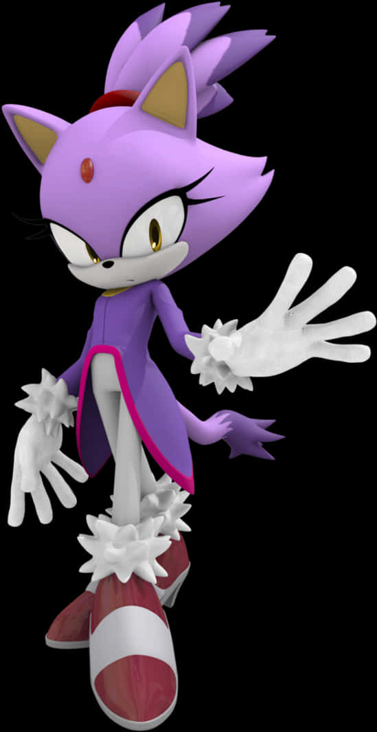 Blazethe Cat na karakter ng Sonic Wallpaper