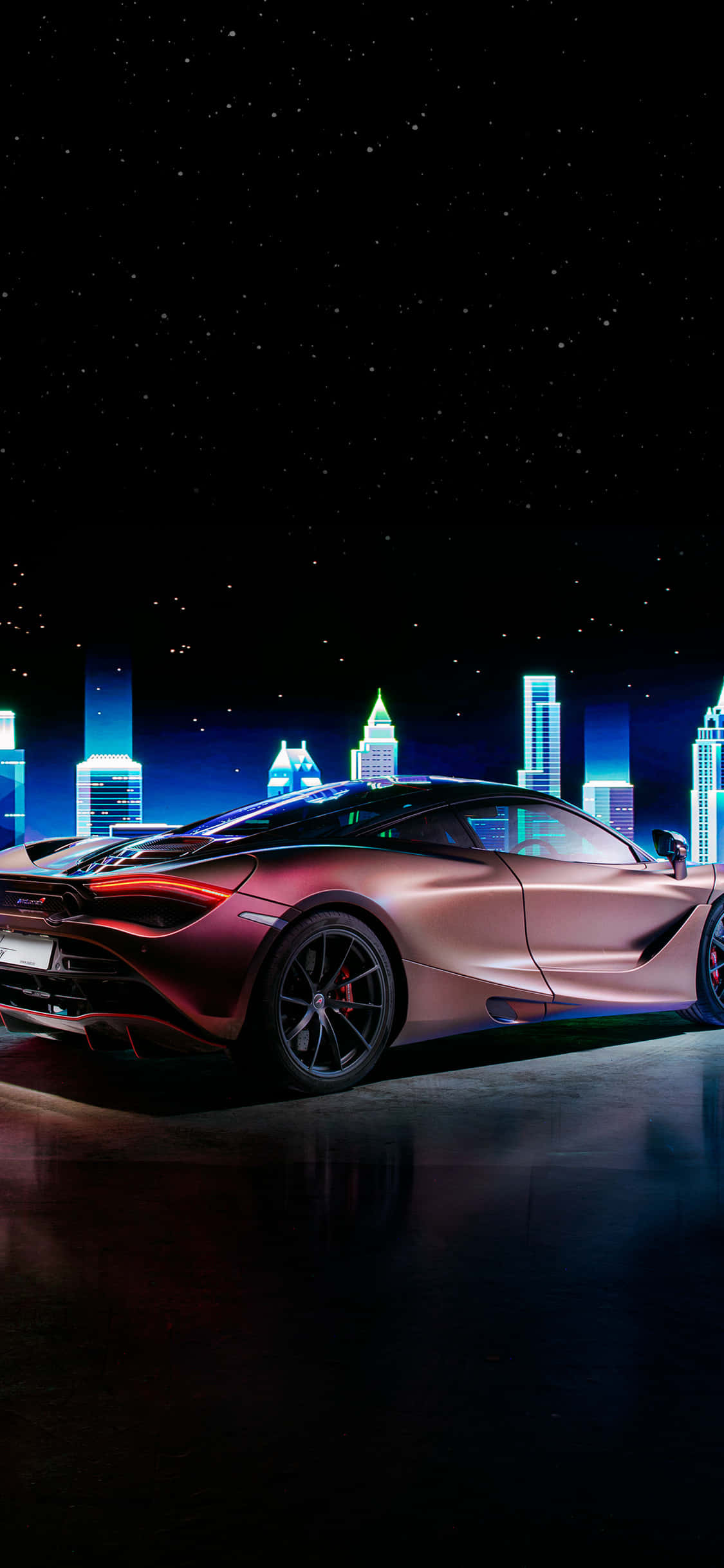 Blazin Fast sa isang McLaren 720s gamit ang iPhone Xs Wallpaper