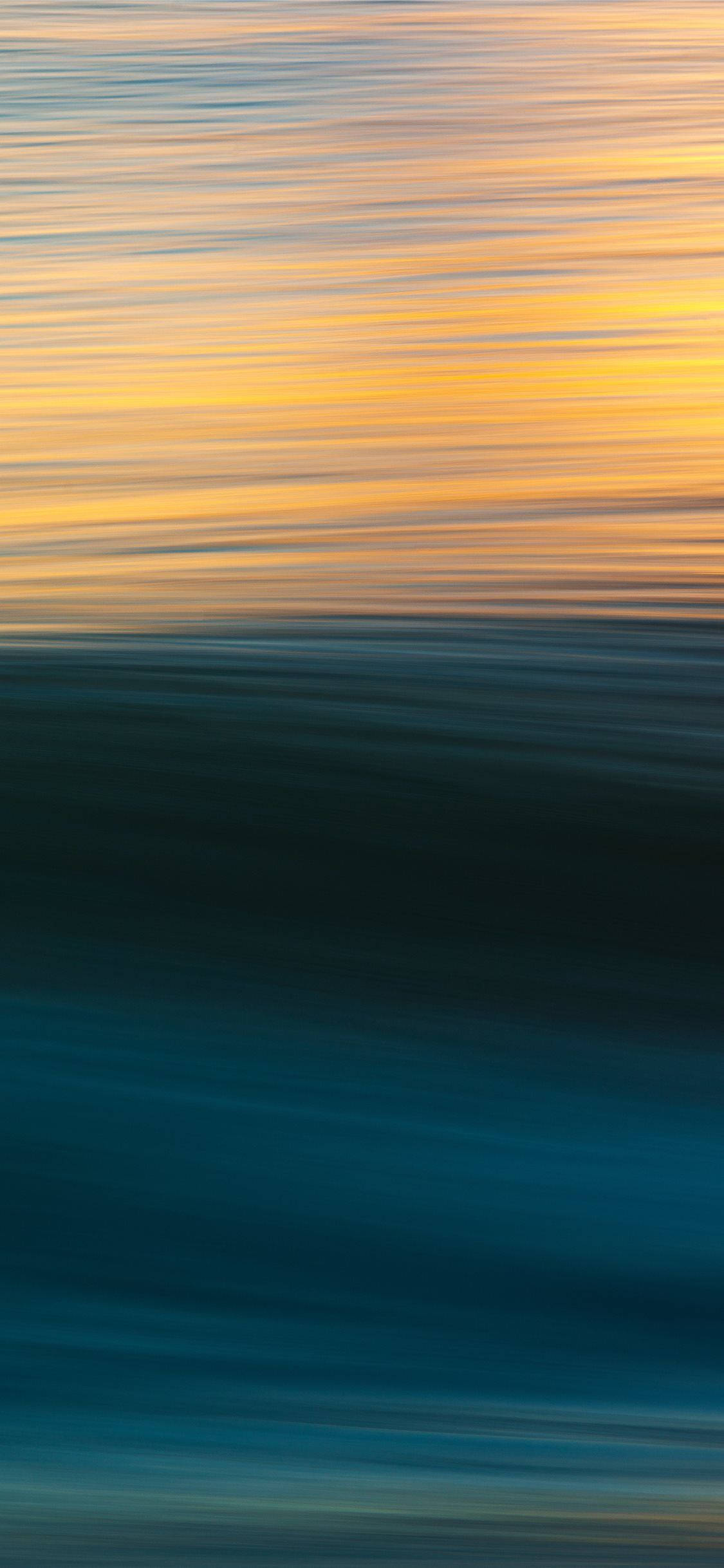 Blue And Gold Brush Art Wallpaper