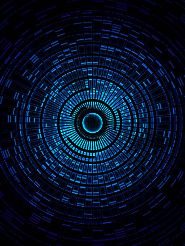 Blue Circular Abstract iPad Mini Wallpaper