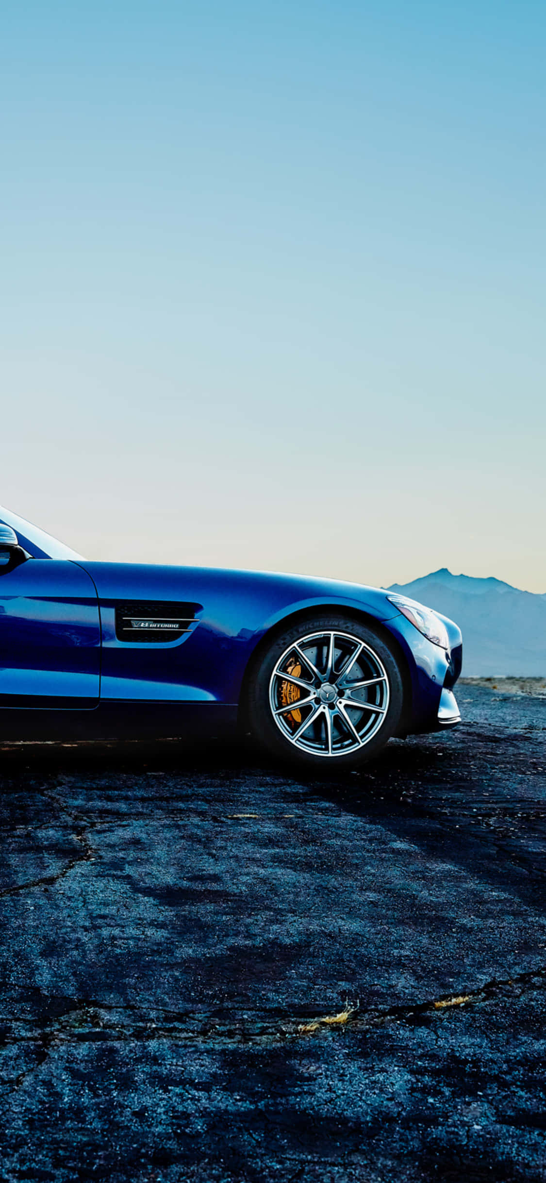 Blue na iPhone Xs Mercedes Amg Background Wallpaper