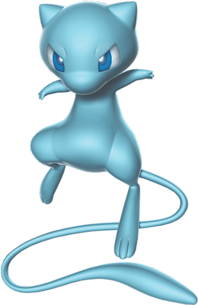 Blue Psychic Pokemon 3D Render Wallpaper
