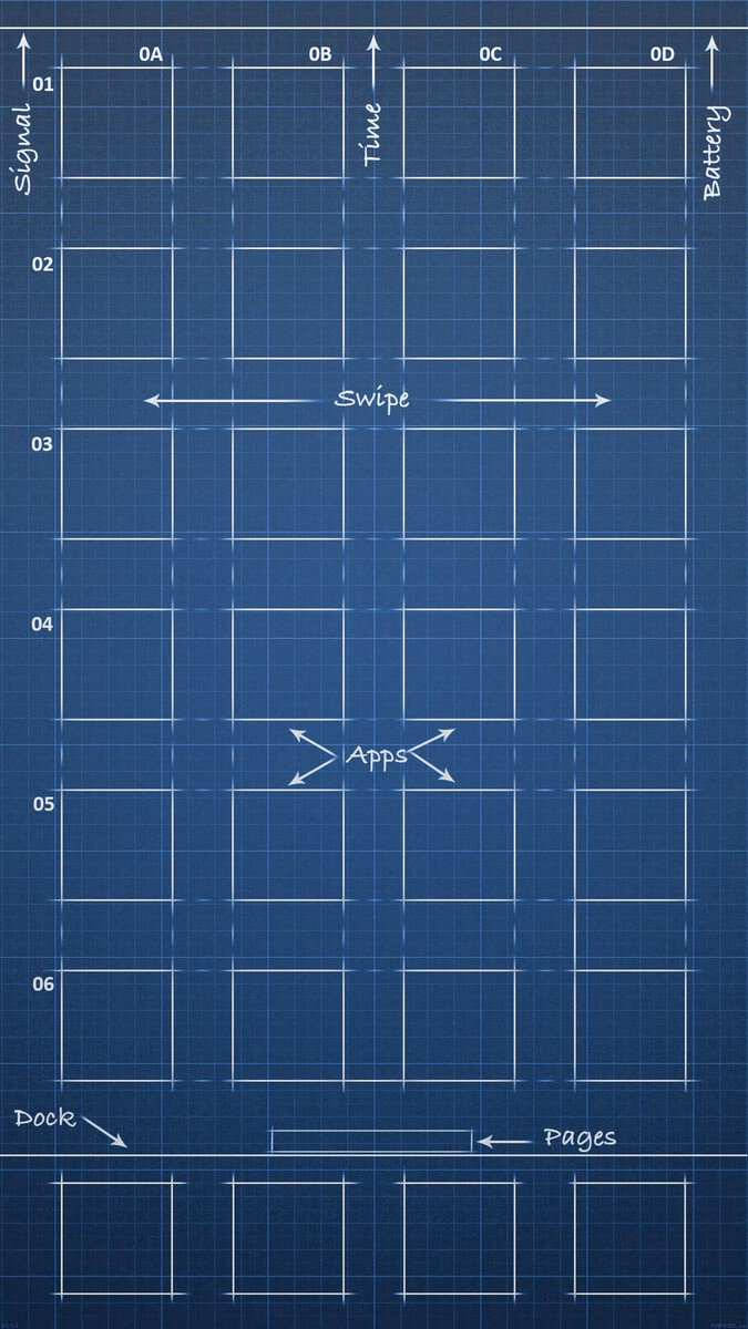 Blueprint iPhone SE Wallpaper