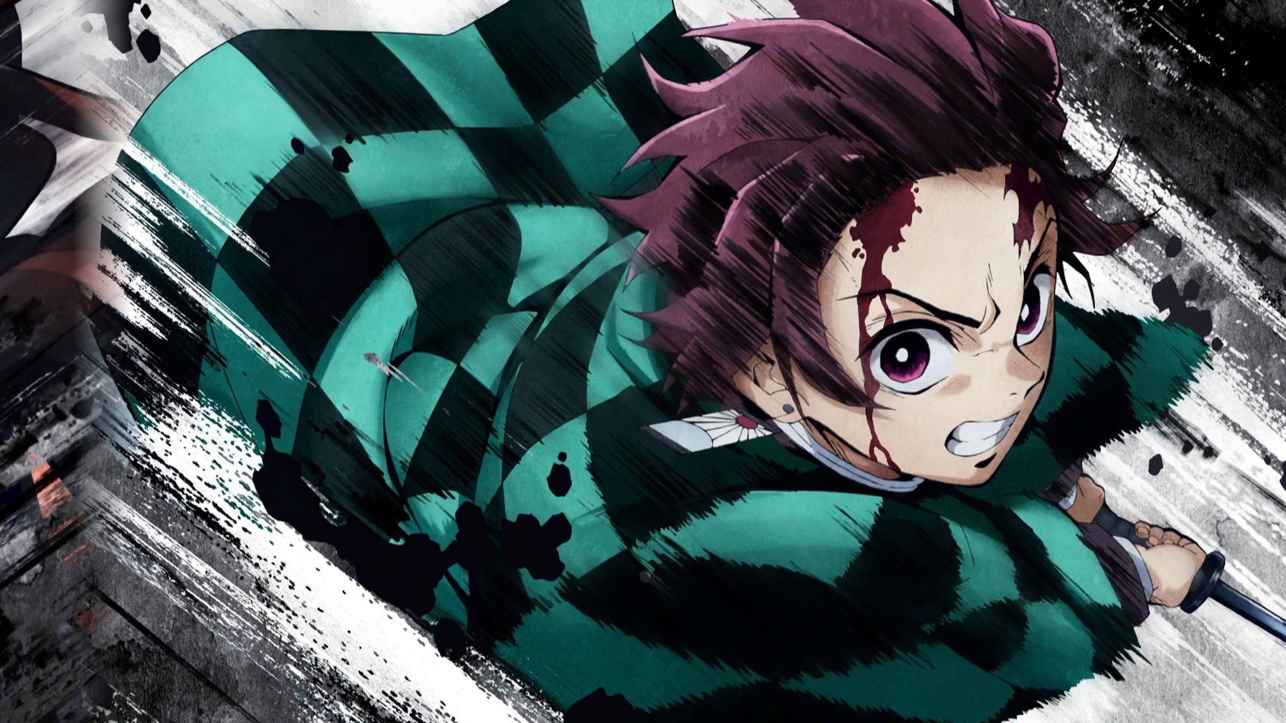 Blur na Tanjiro ng Demon Slayer Wallpaper
