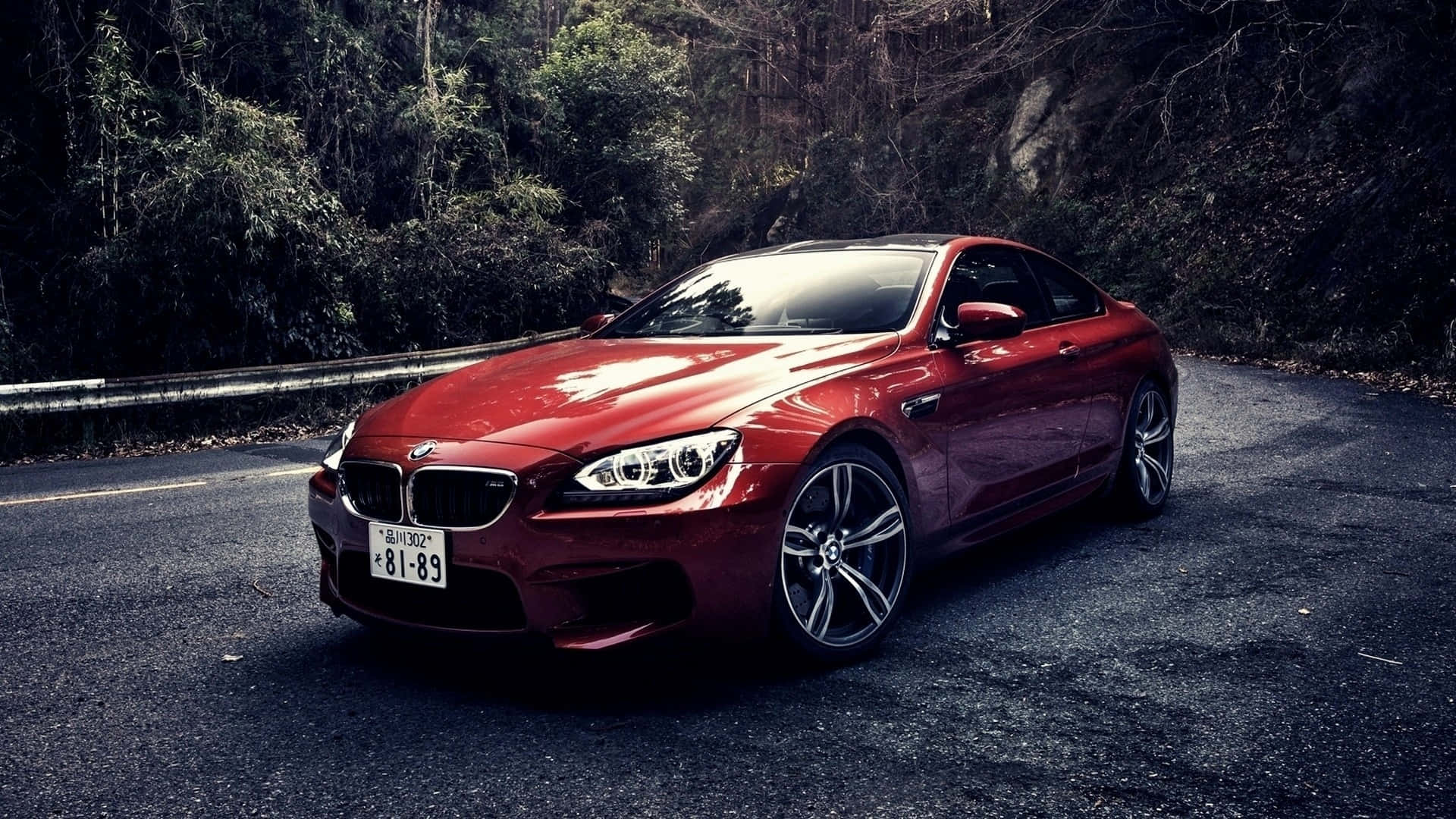 BMW Background Daan sa Pagitan ng Kagubatan Wallpaper