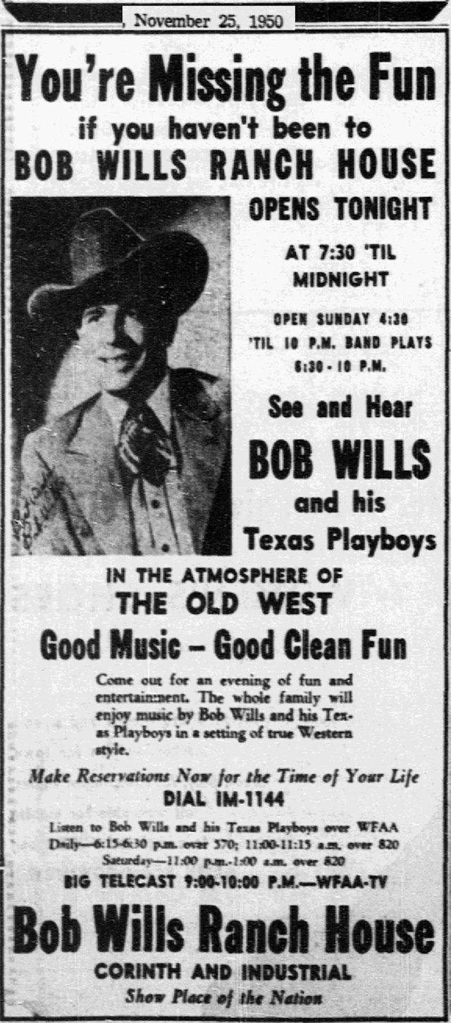Bob Wills And The Texas Playboys Vintage Newspaper Wallpaper