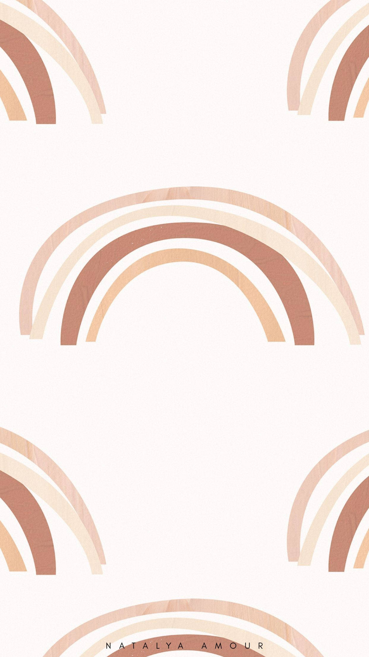 Boho Aesthetic na Malapad na Bahaghari sa Iba't Ibang Kulay Wallpaper
