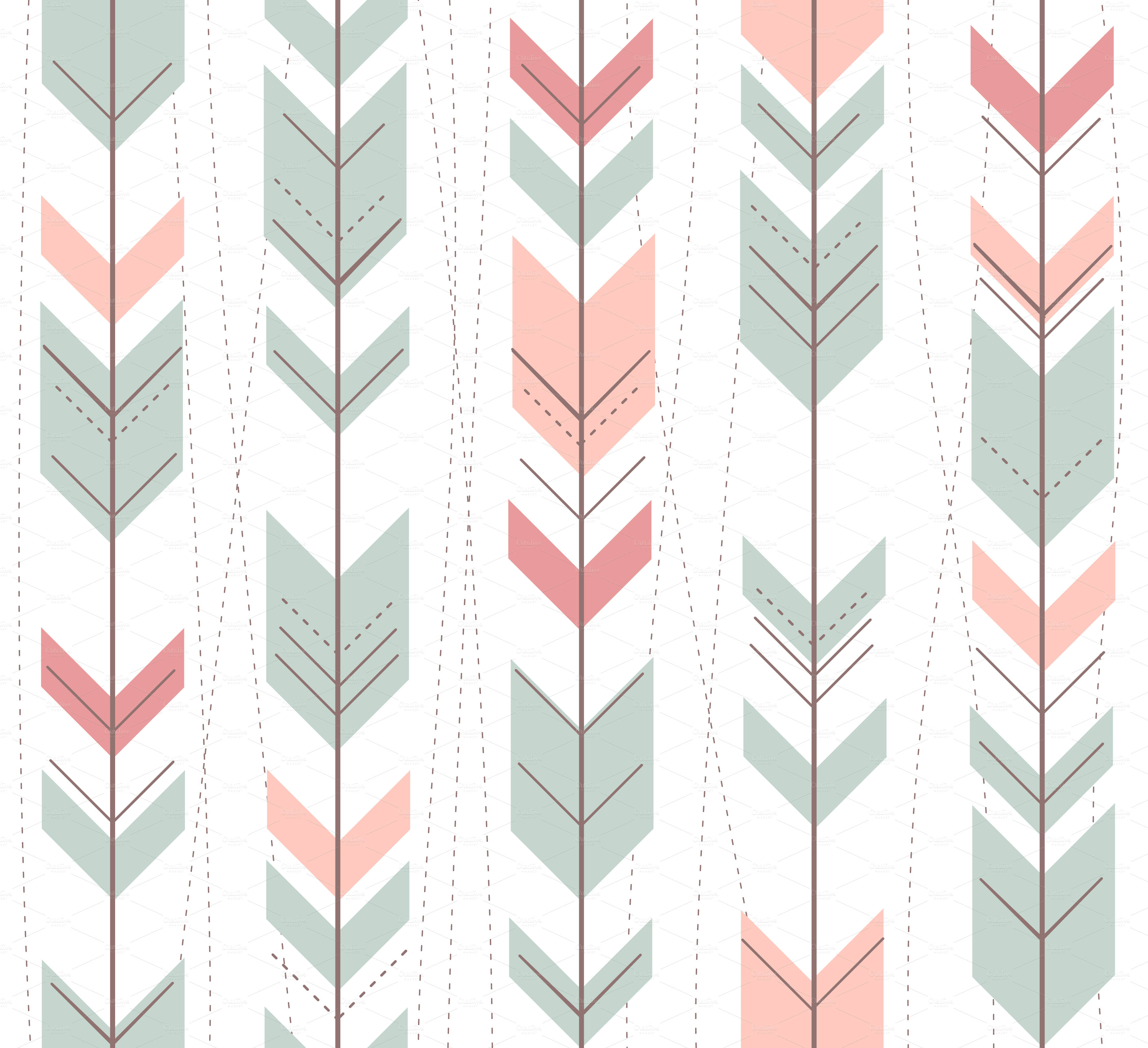 Boho Aesthetic na Patayong mga Palaso Wallpaper