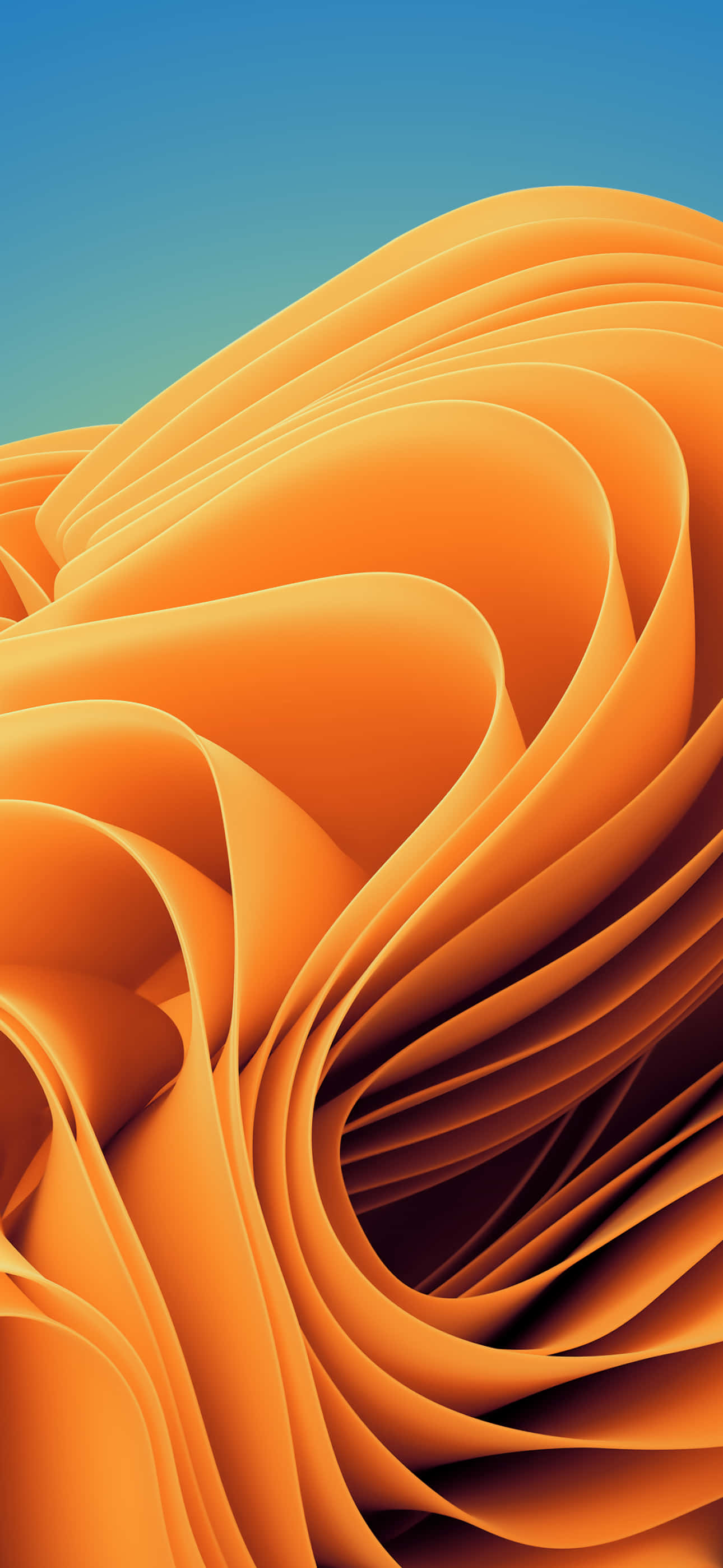 Bold at Maliwanag na Blue at Orange Color Block Wallpaper