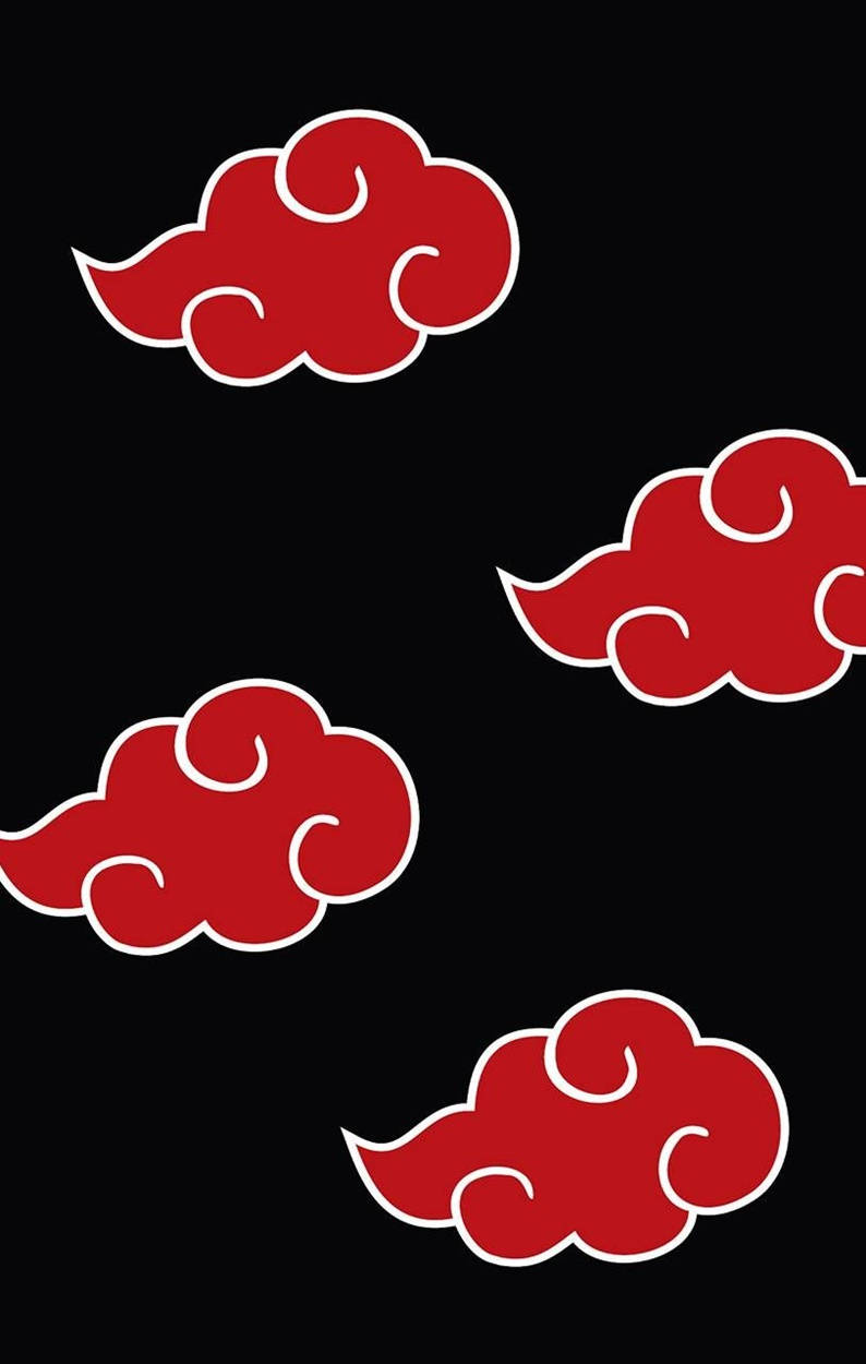 Bold na Logo ng Akatsuki - Simbolo ng Makapangyarihang Angkan ng Shinobi Wallpaper