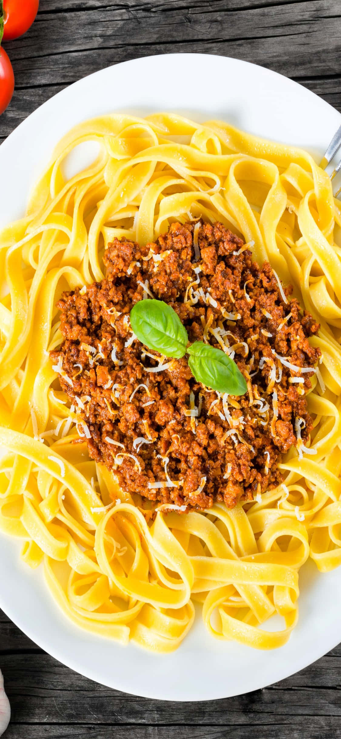 Bolognese Pasta Dish iPhone X Pasta Background Wallpaper
