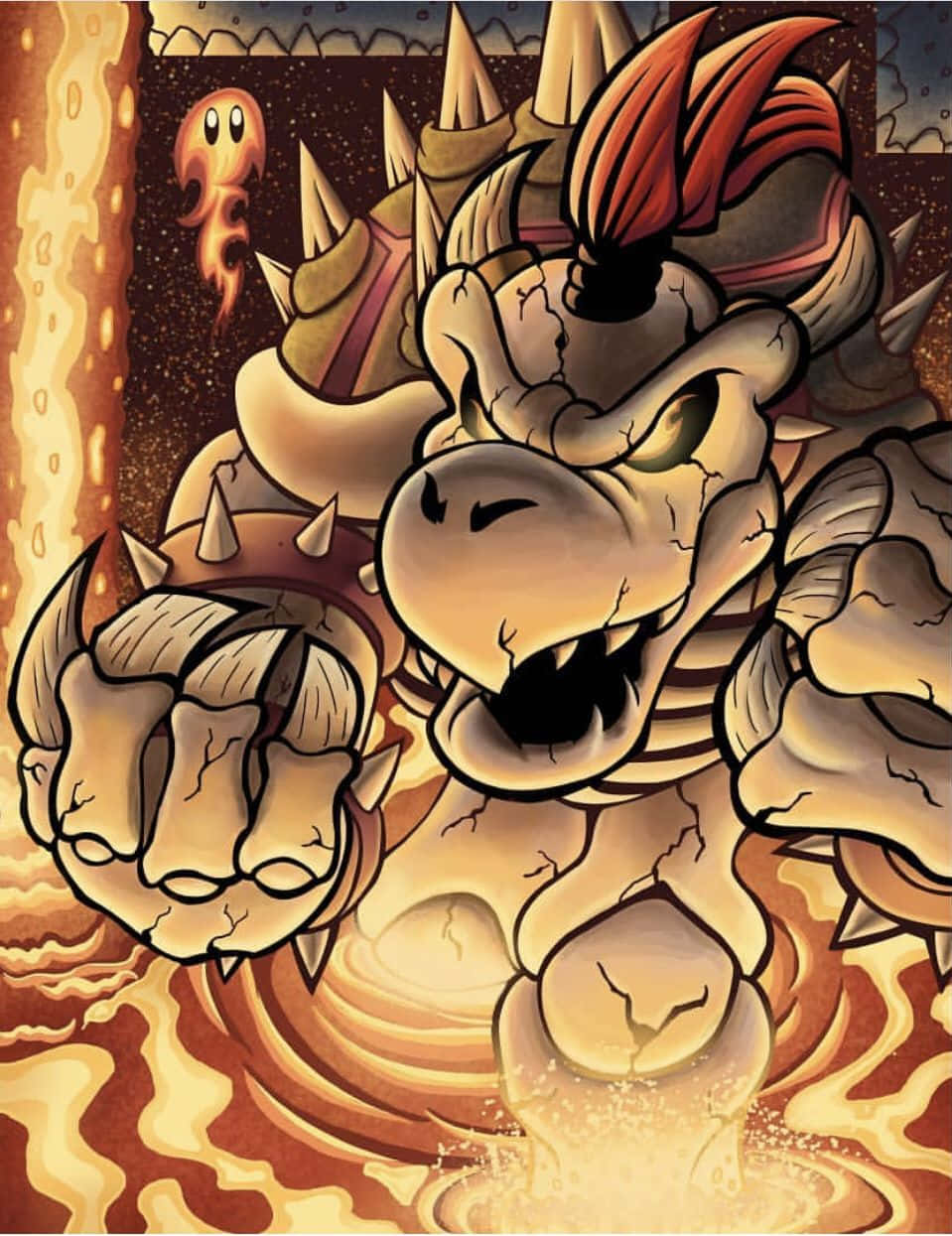 Bowser - Ang Nakakatawang Kaaway ni Mario Wallpaper