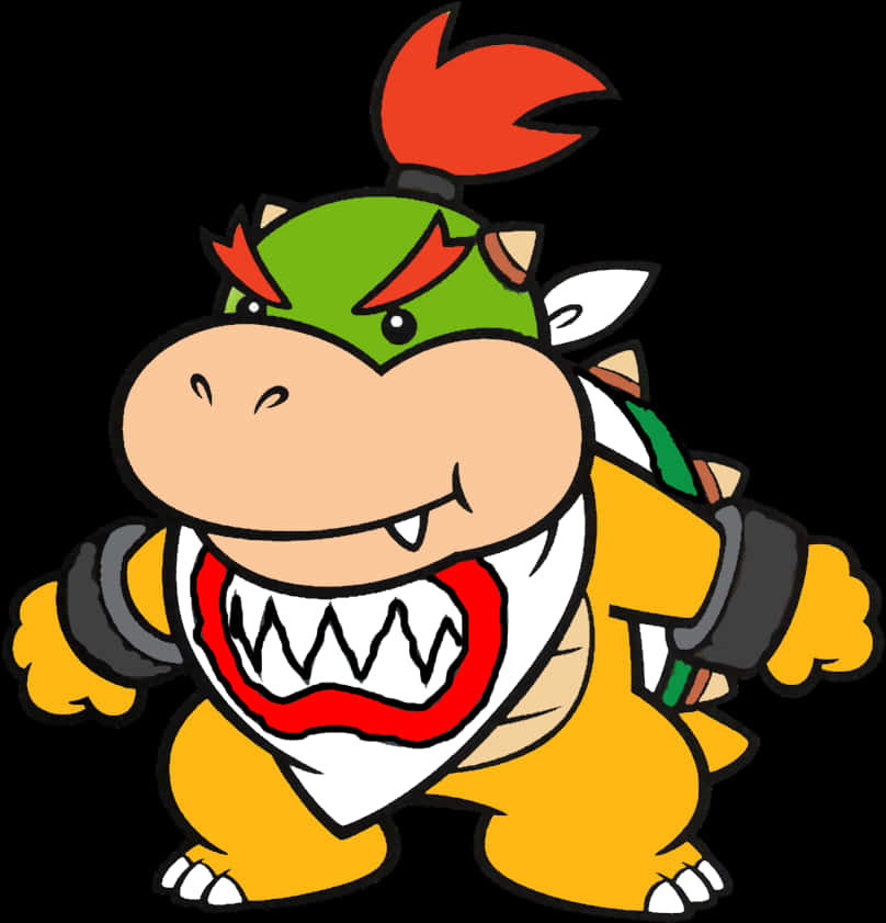 Bowser: Ilustrasyon ng Tauhang Animado Wallpaper