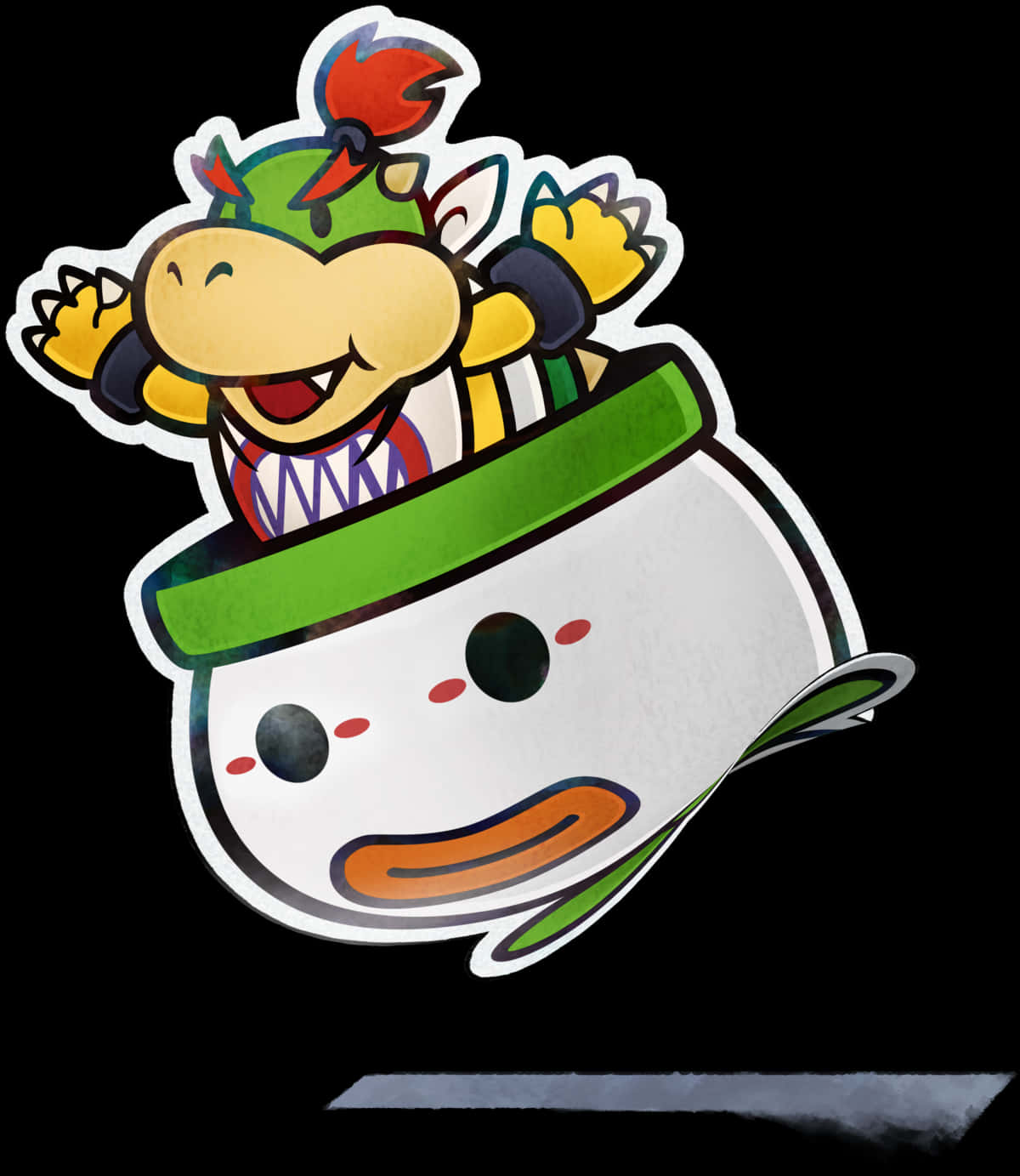 Bowser Jr. sa Koopa Claw Copter Sticker Wallpaper