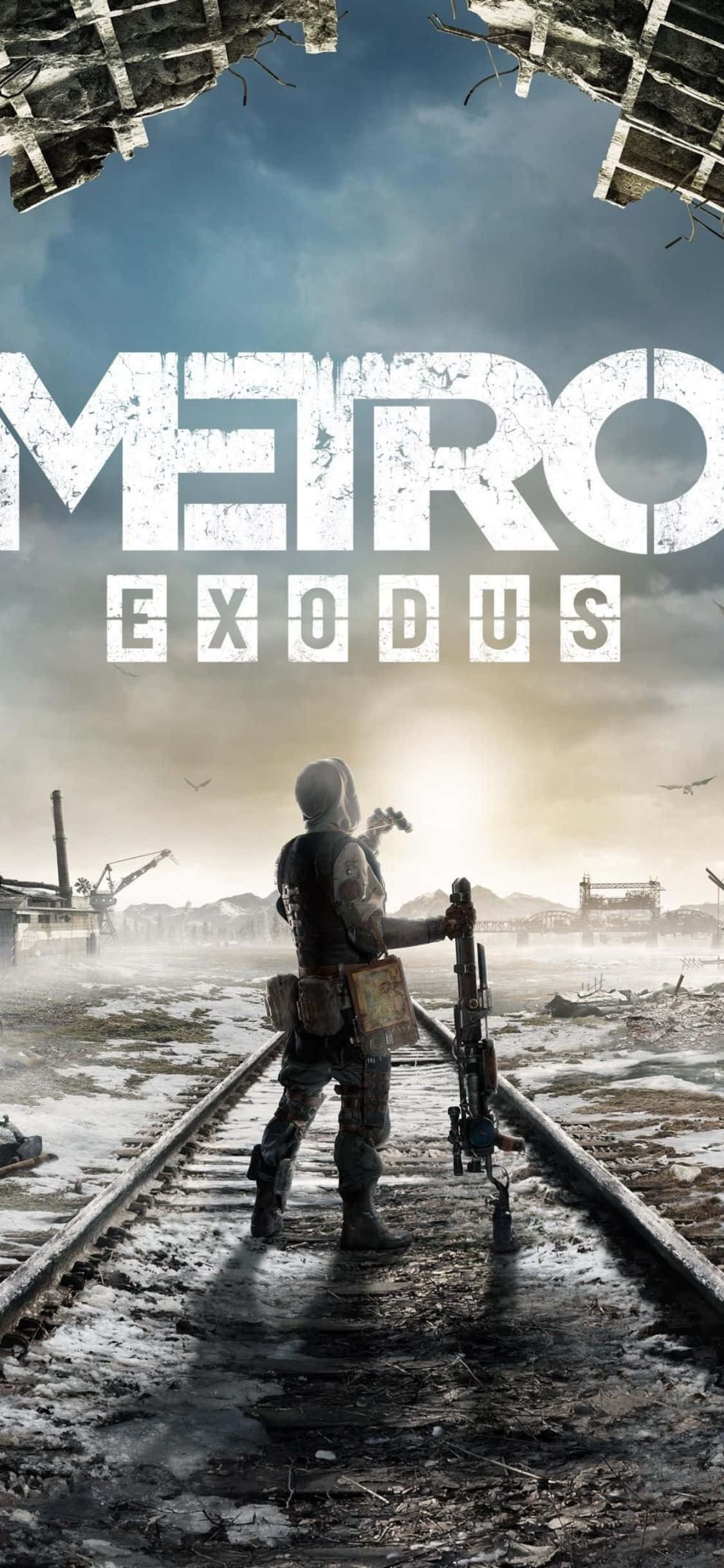 Matapang na galugarin ang mga post-apokaliptikong panganib sa "Metro Exodus" para sa iPhone X Wallpaper