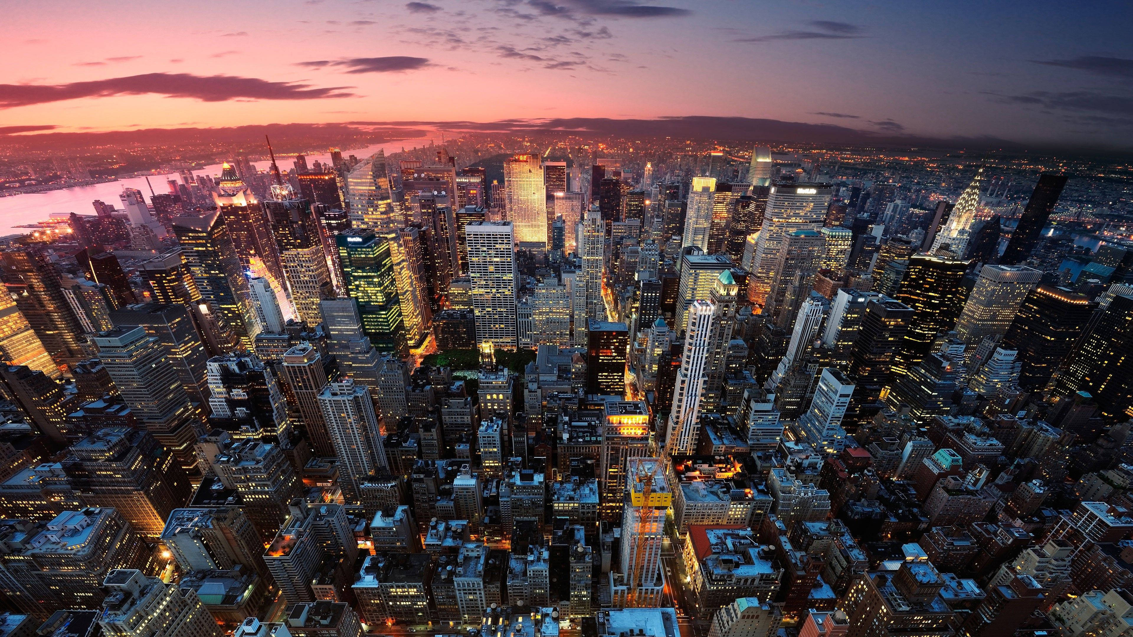 Kahanga-hangang Tanawin ng New York City Wallpaper
