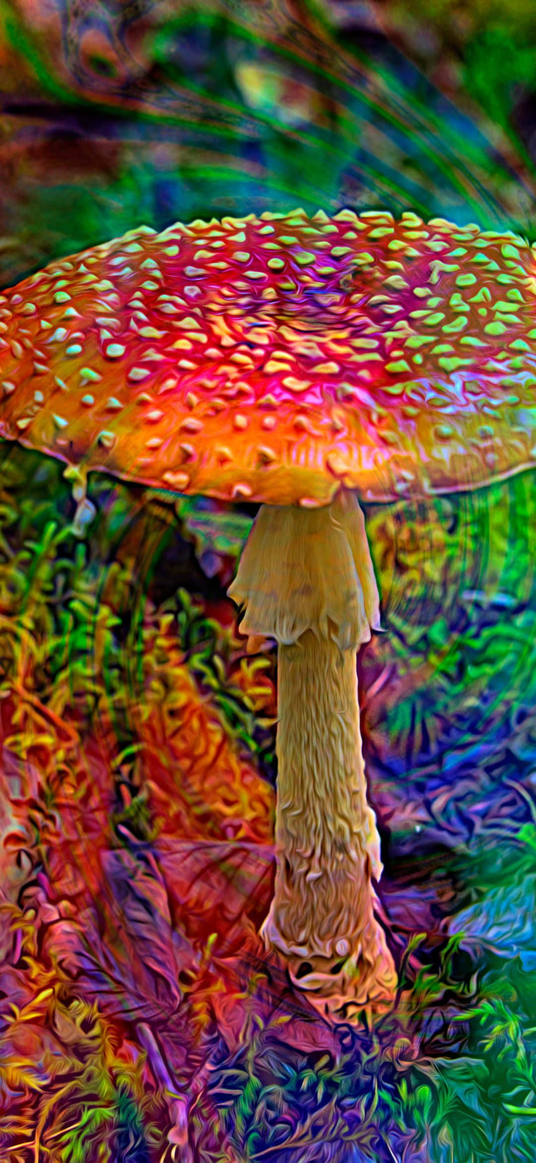 Maliwanag at makulay na bulubundukin Wallpaper