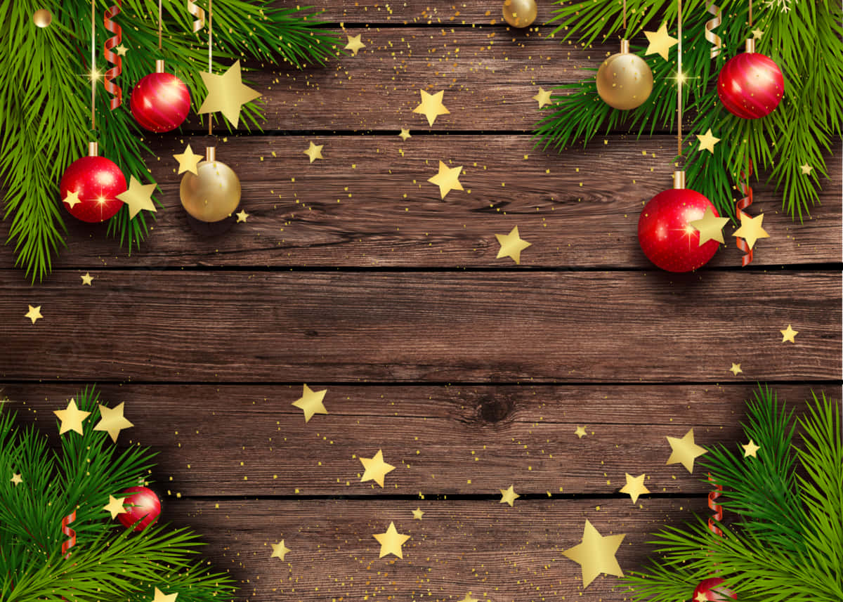 Brown Rustic Woods Na May Framed Christmas Teams Background Wallpaper