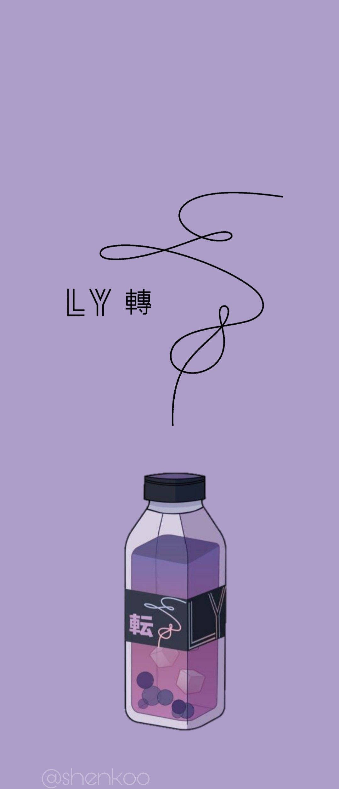 BTS Aesthetic Love Yourself Purple Wallpaper