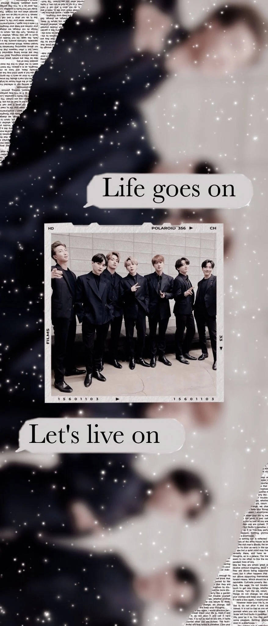 BTS Life Goes On Speech Bubbles Wallpaper
