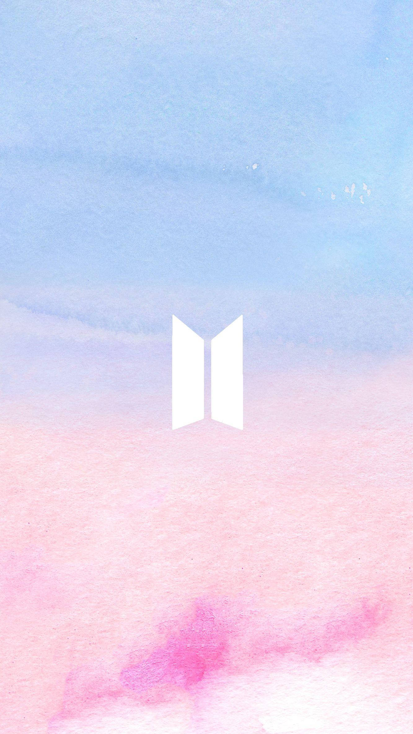BTS Logo sa Pastel Wallpaper