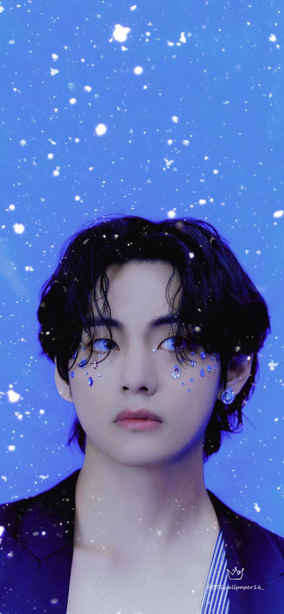 BTS Tae Hyung Face Jewels Wallpaper
