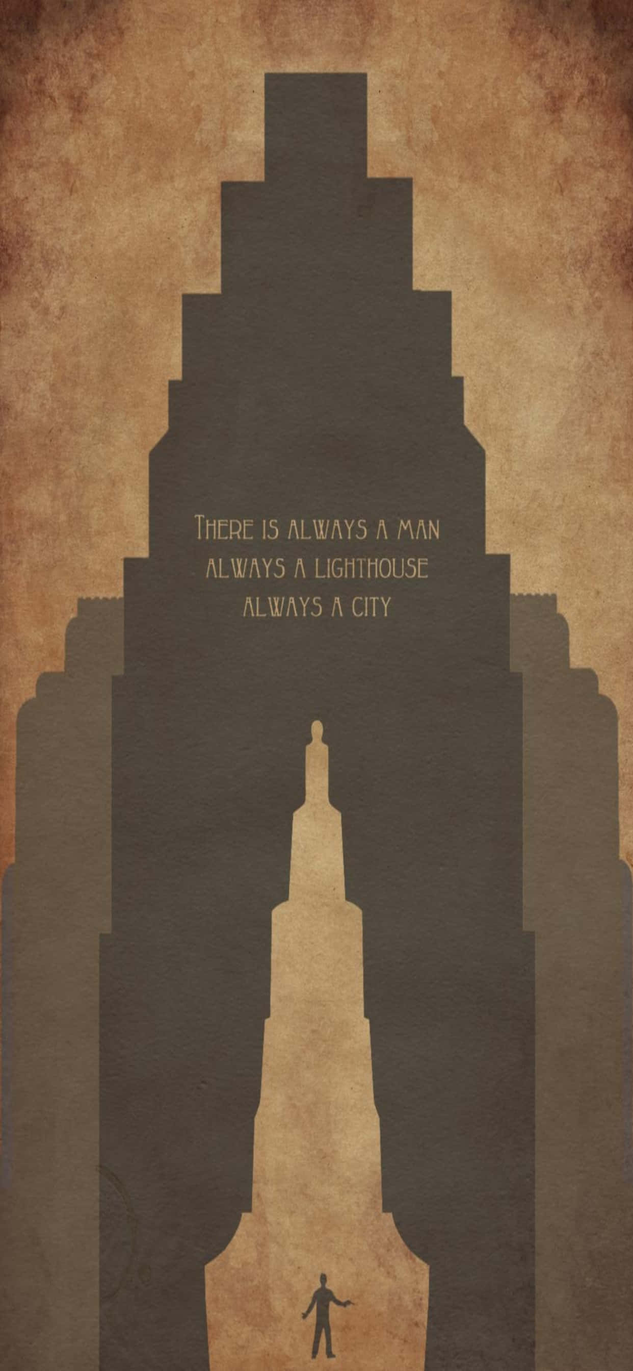Building Silhouette iPhone Xs Max Bioshock Infinite Background Wallpaper