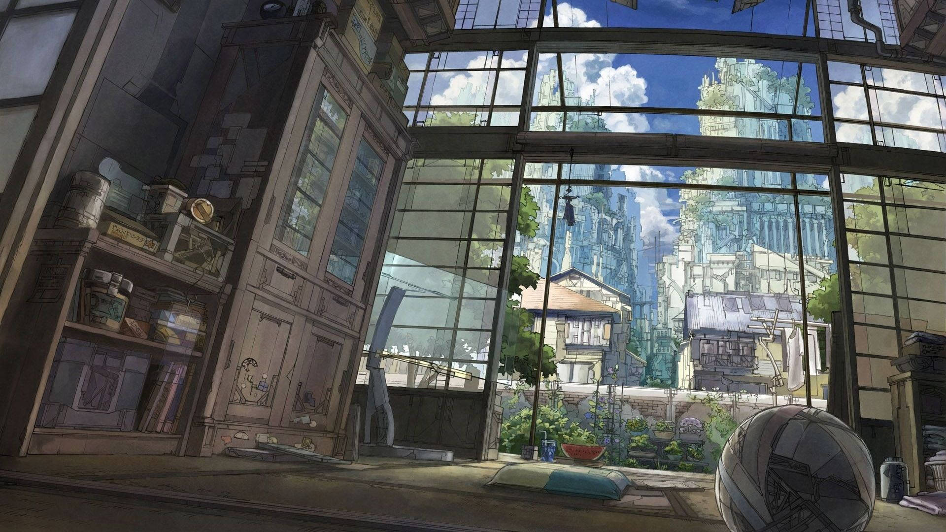 Bukas na Anime Room Wallpaper