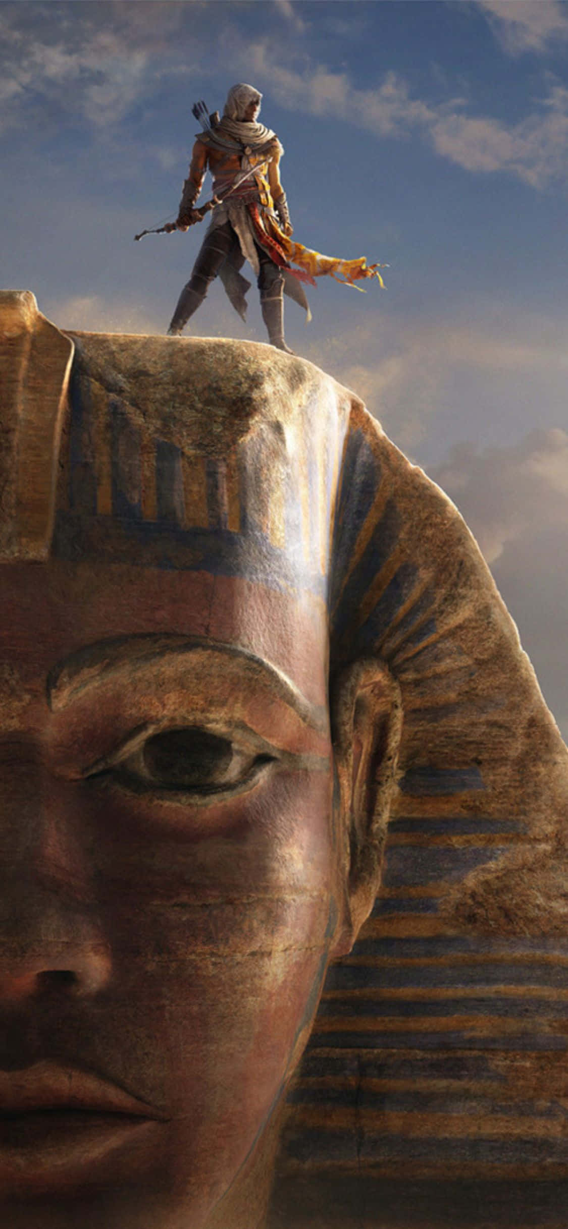 Buksan ang mga Nakatagong Lihim ng Assassin's Creed Origins sa iyong iPhone X Wallpaper
