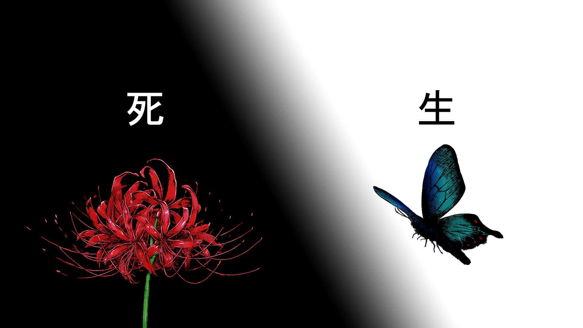 Bulaklak at Paru-paro ng Tokyo Ghoul Wallpaper