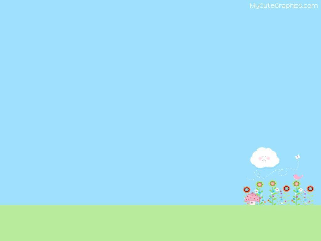 Bulaklak sa Bukid na Background Cute Desktop Wallpaper