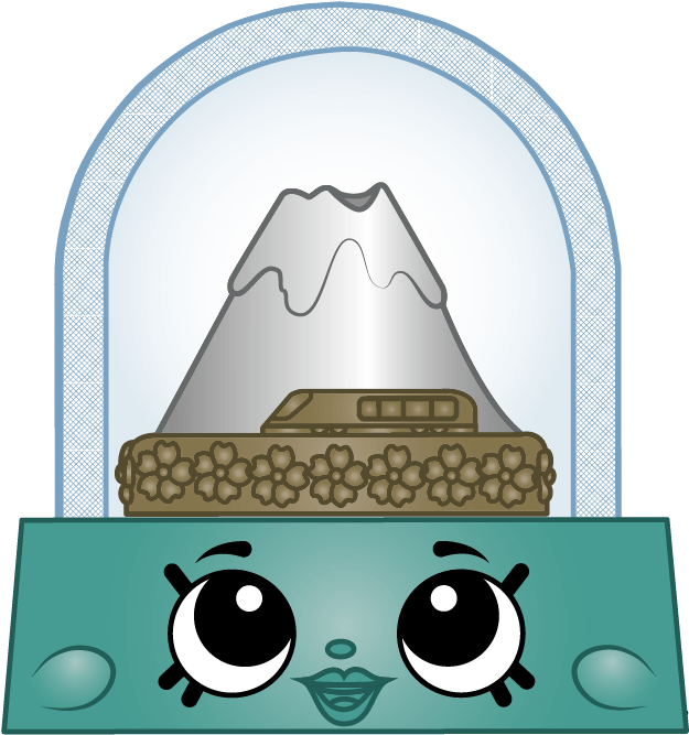 Bundok Fuji at Cute na Sushi Character Wallpaper