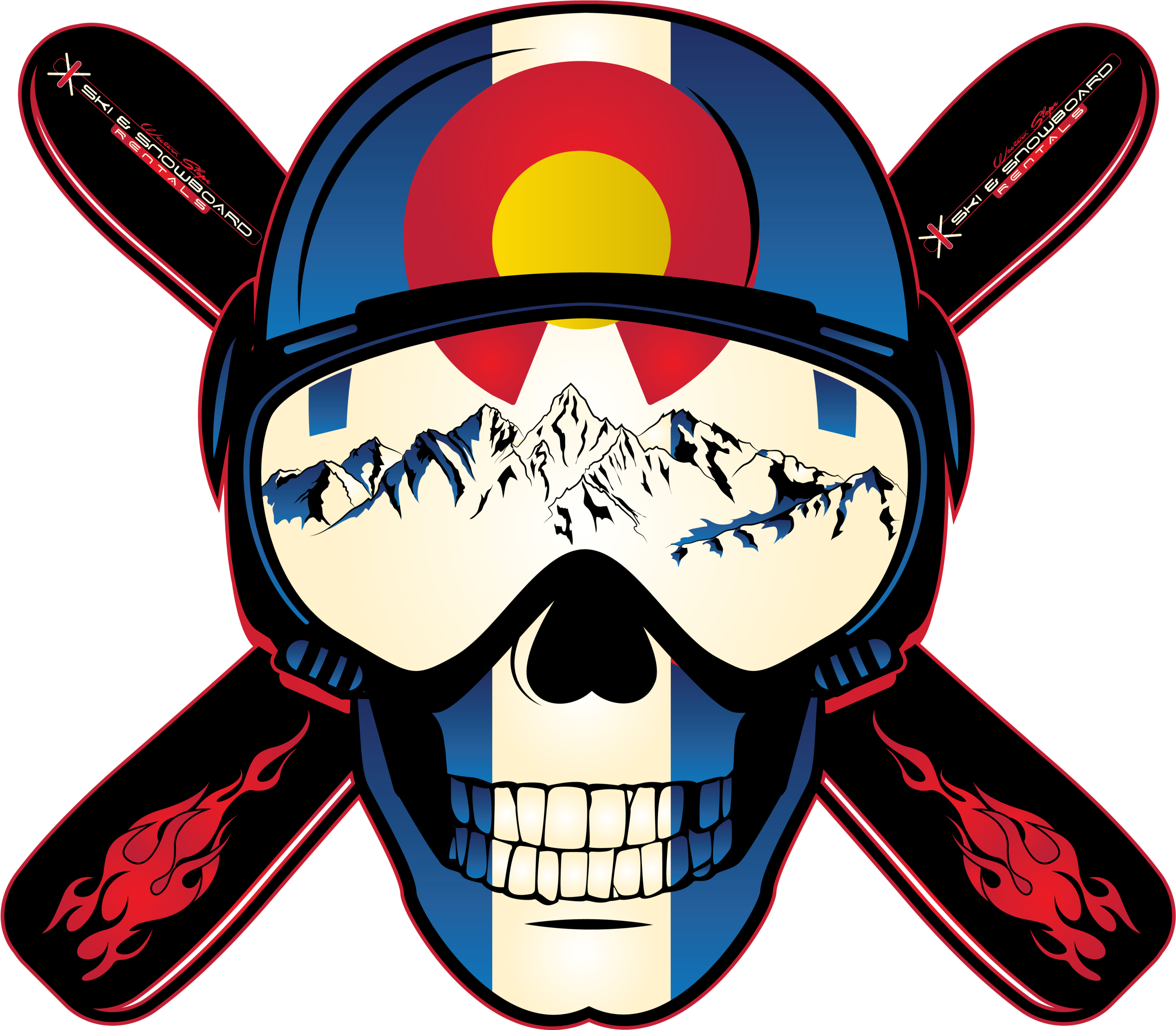 Bungo na may Tema ng Colorado na may Snowboard Helmet at Goggles Wallpaper