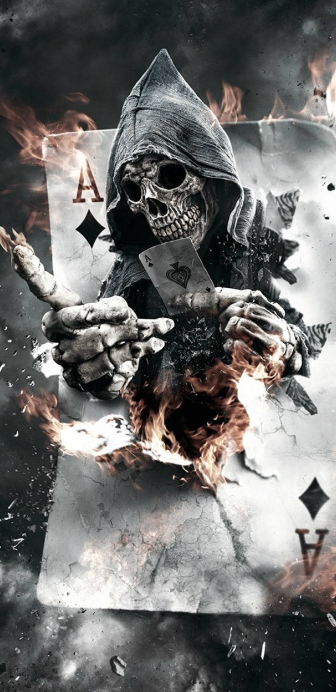 Bungo ng Gangster na may mga Baraha Wallpaper